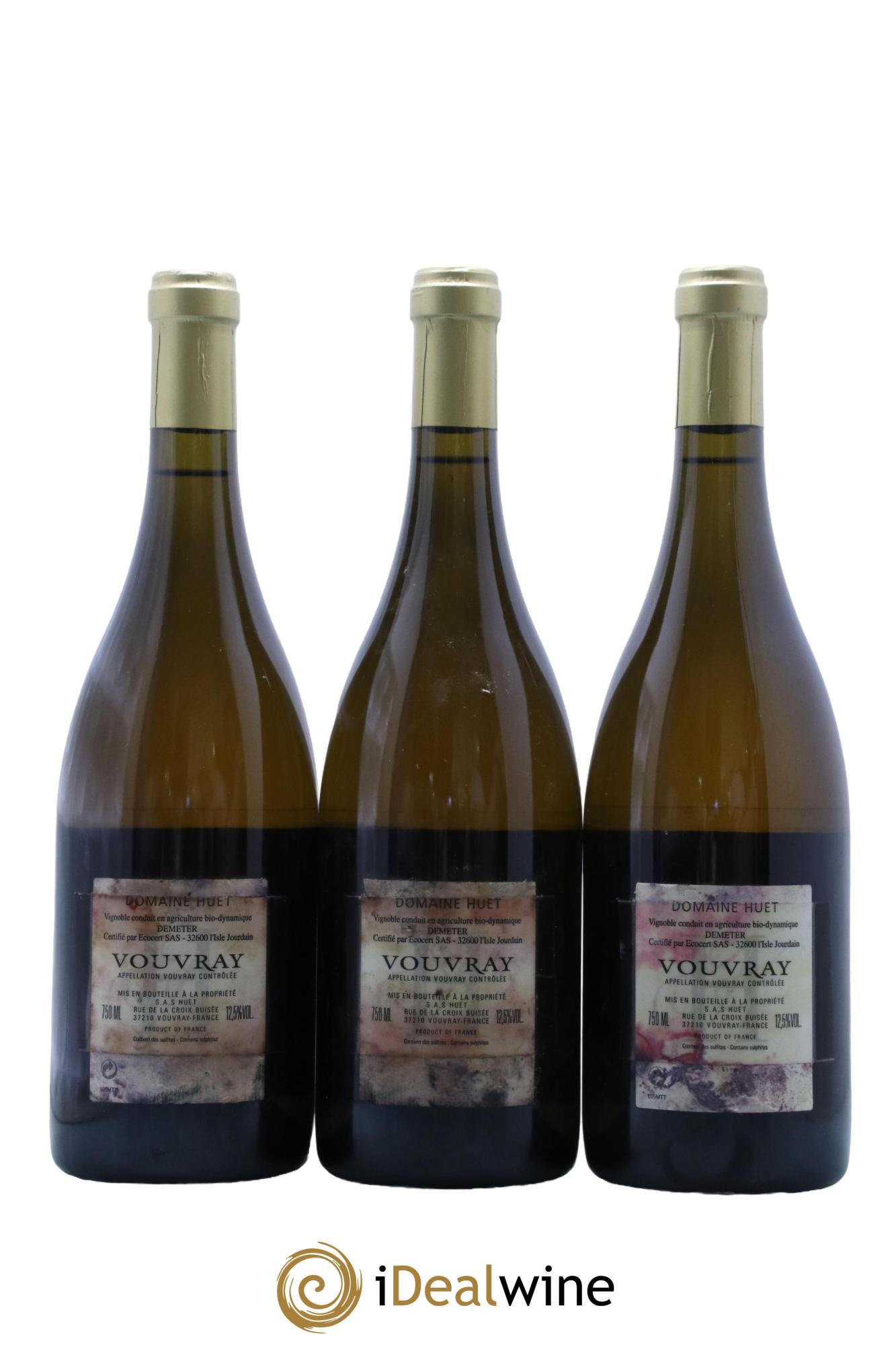 Vouvray Le Mont Moelleux 1ère Trie Domaine Huet  2005 - Lot de 3 bouteilles - 1