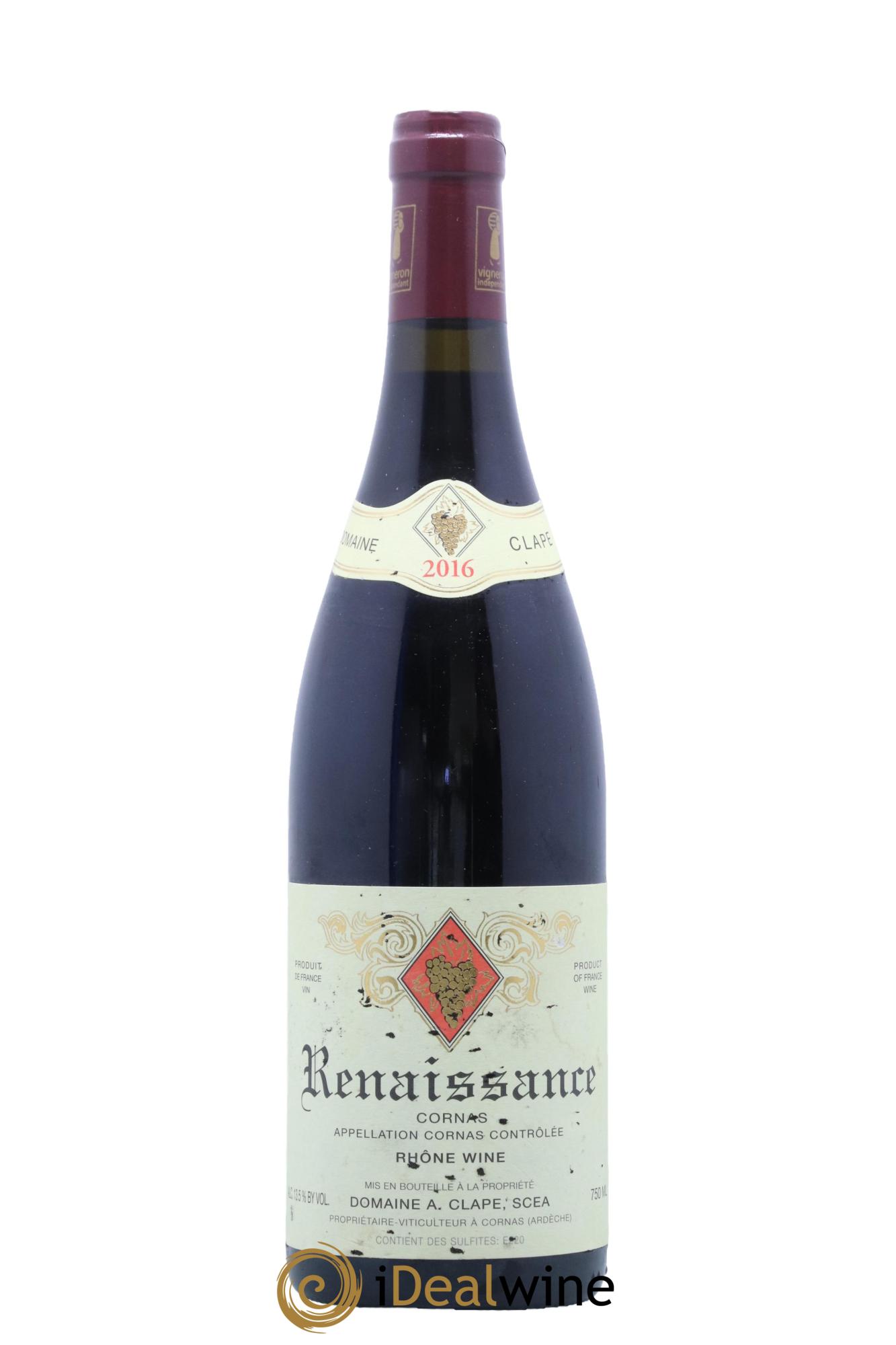 Cornas Renaissance Auguste Clape 2016 - Lot de 1 bouteille - 0