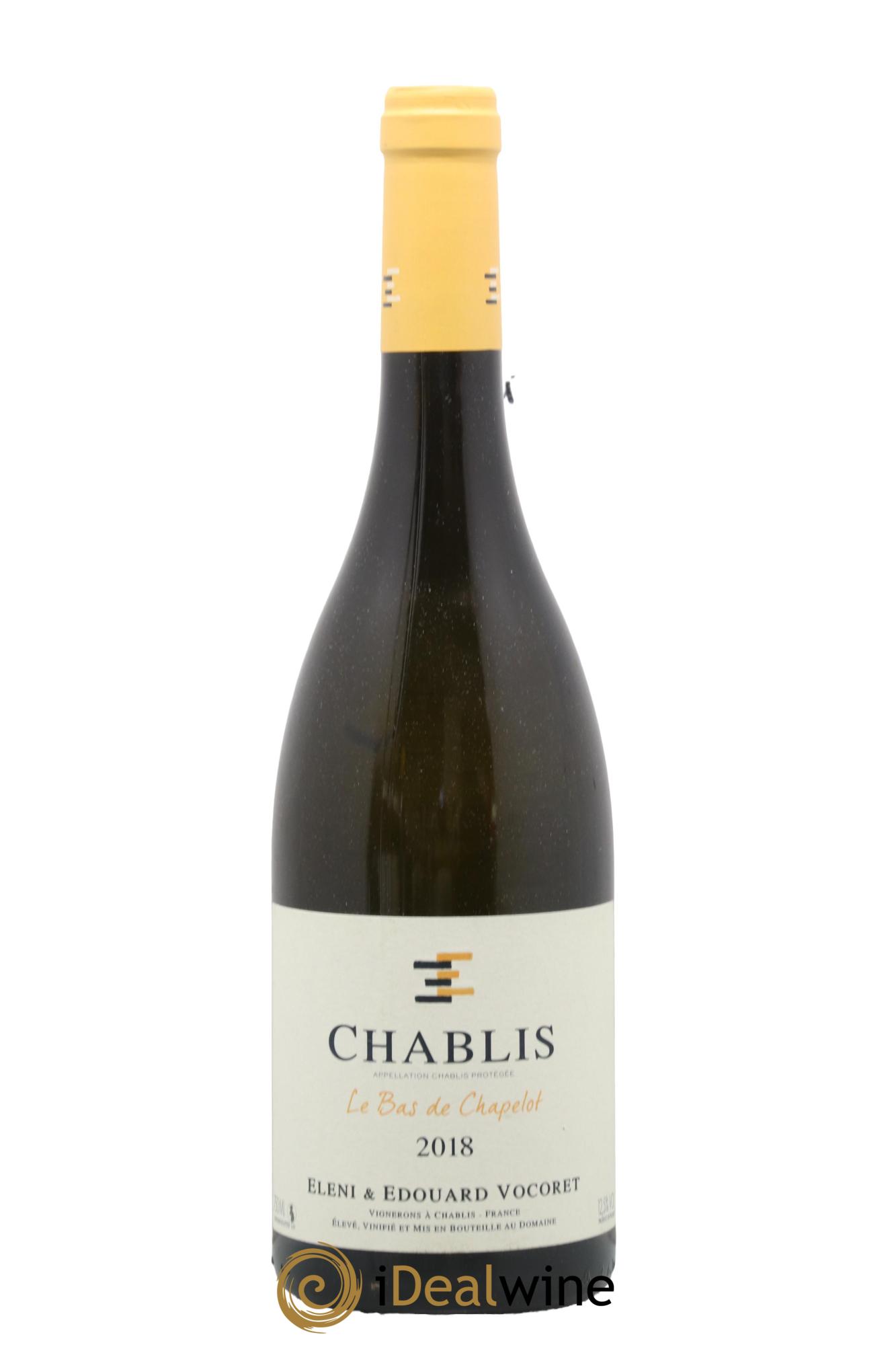 Chablis Bas de Chapelot Domaine Elini et Edouard Vocoret 2018 - Lot de 1 bouteille - 0