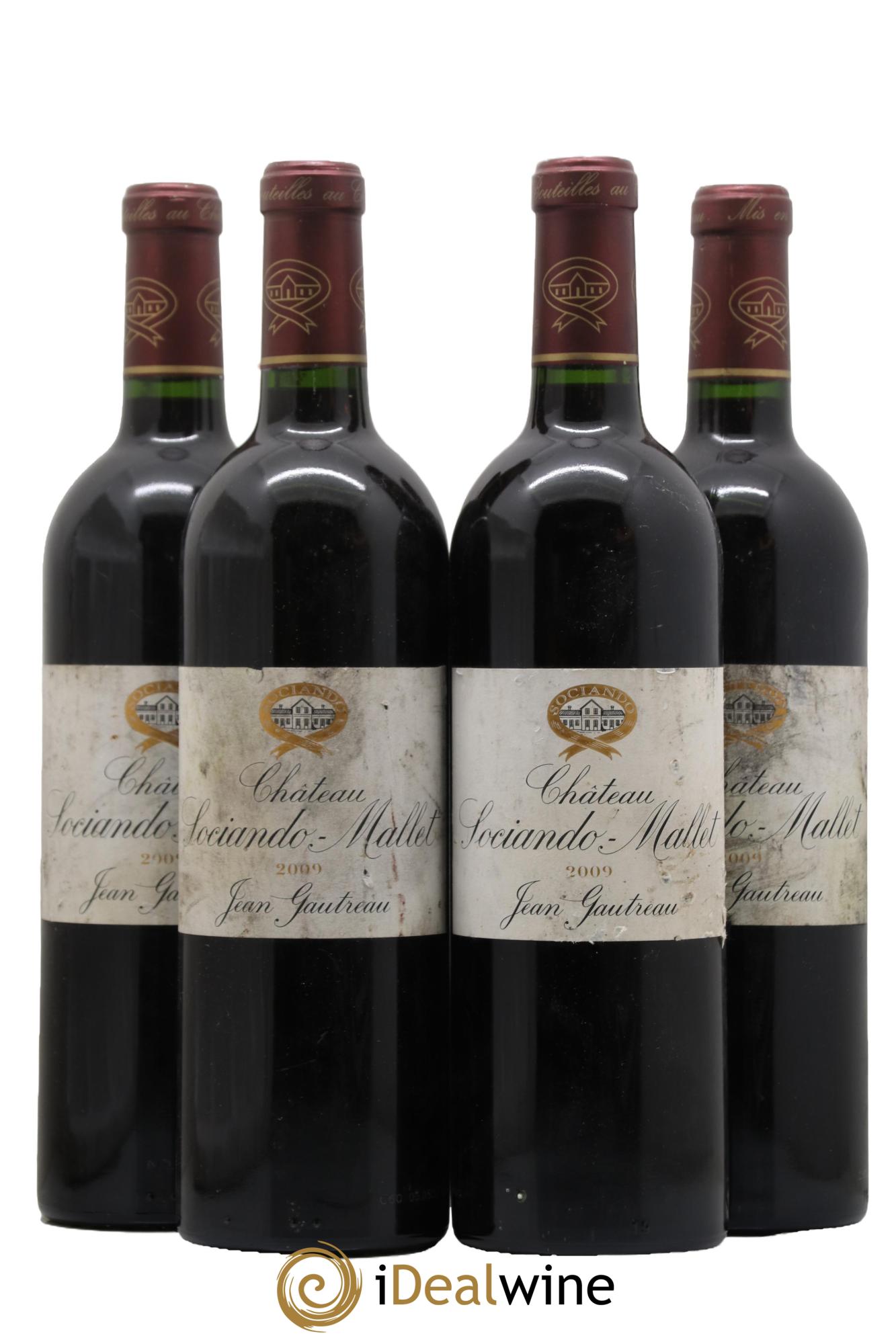 Château Sociando Mallet 2009 - Lot de 4 bouteilles - 0