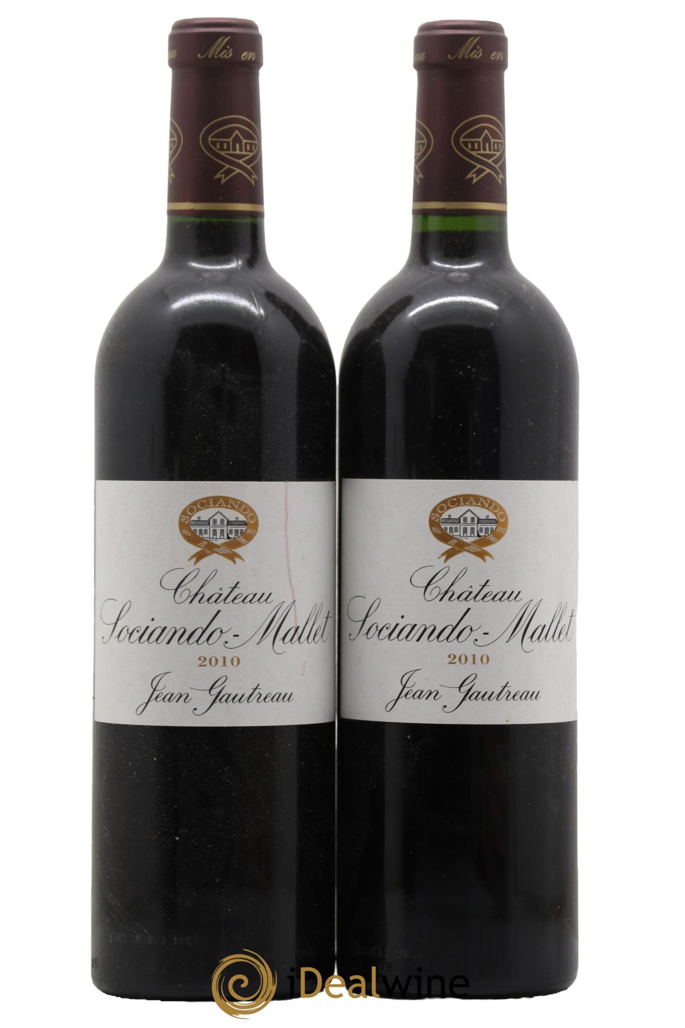 Château Sociando Mallet 2010 - Lot de 2 bouteilles - 0