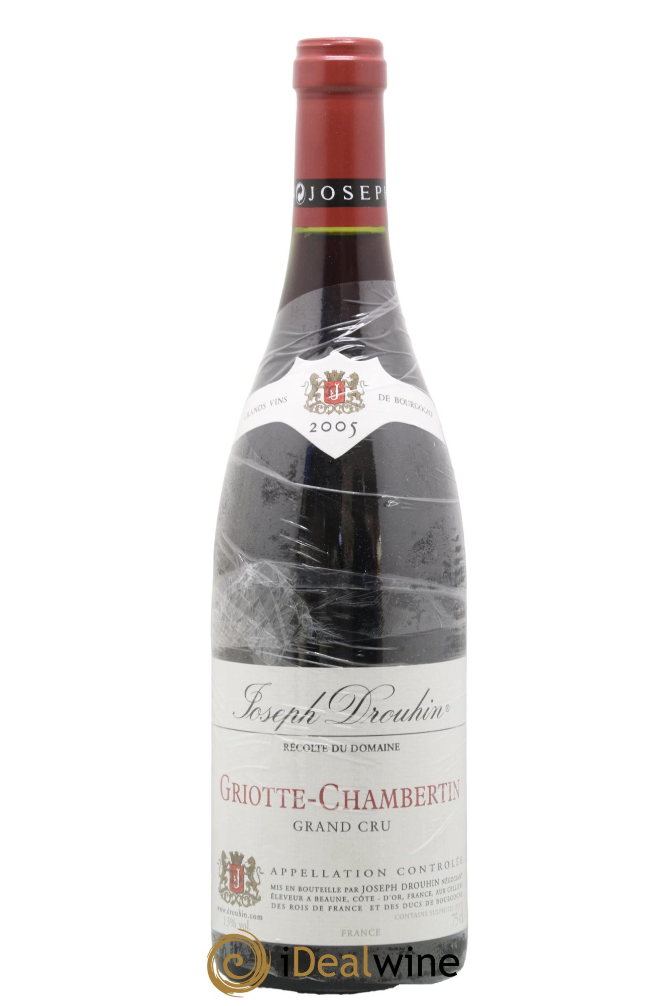 Griotte-Chambertin Grand Cru Joseph Drouhin 2005 - Lot de 1 bouteille - 0