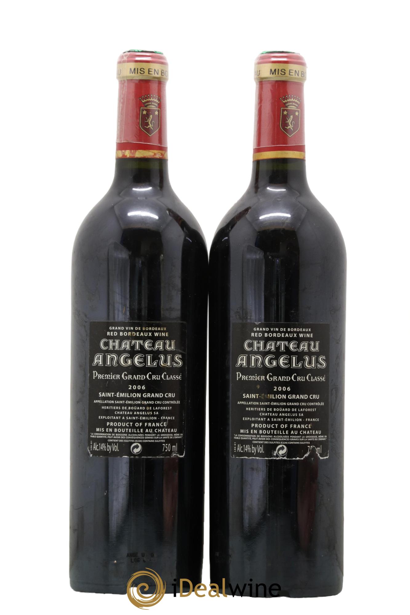 Château Angélus 1er Grand Cru Classé A 2006 - Lotto di 2 bottiglie - 1