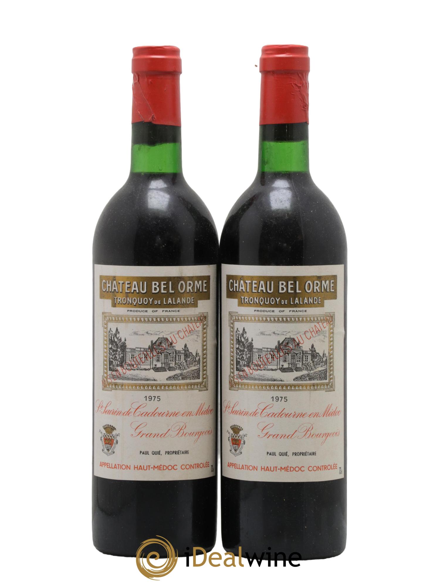 Château Bel Orme Tronquoy de Lalande Cru Bourgeois 1975 - Posten von 2 Flaschen - 0