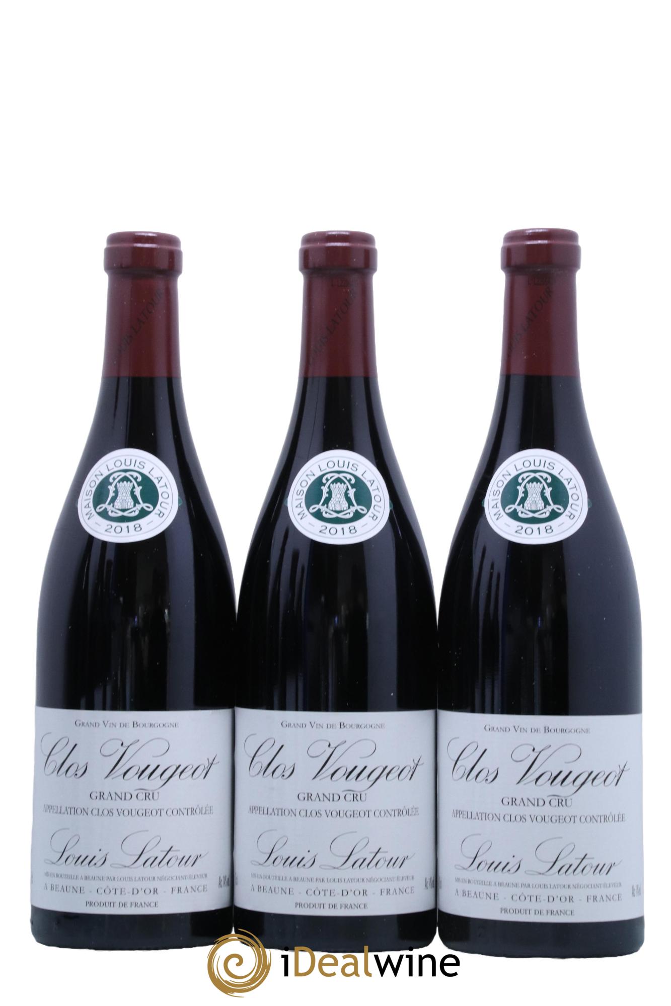 Clos de Vougeot Grand Cru Louis Latour 2018 - Lot of 6 bottles - 1