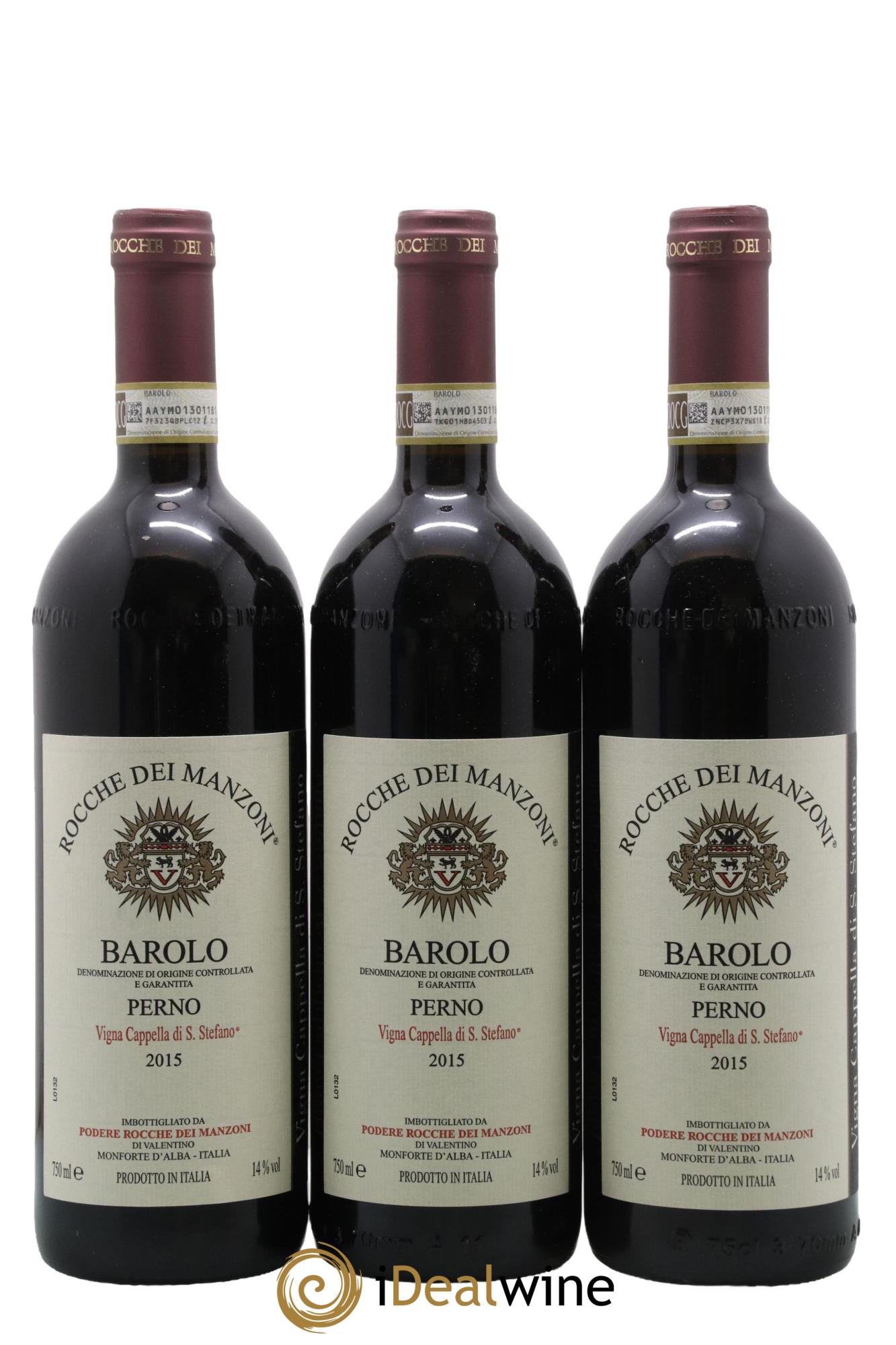 Barolo DOCG Perno Vigna Cappella Di S Stefano Rocche Dei Manzoni 2015 - Lot of 6 bottles - 1