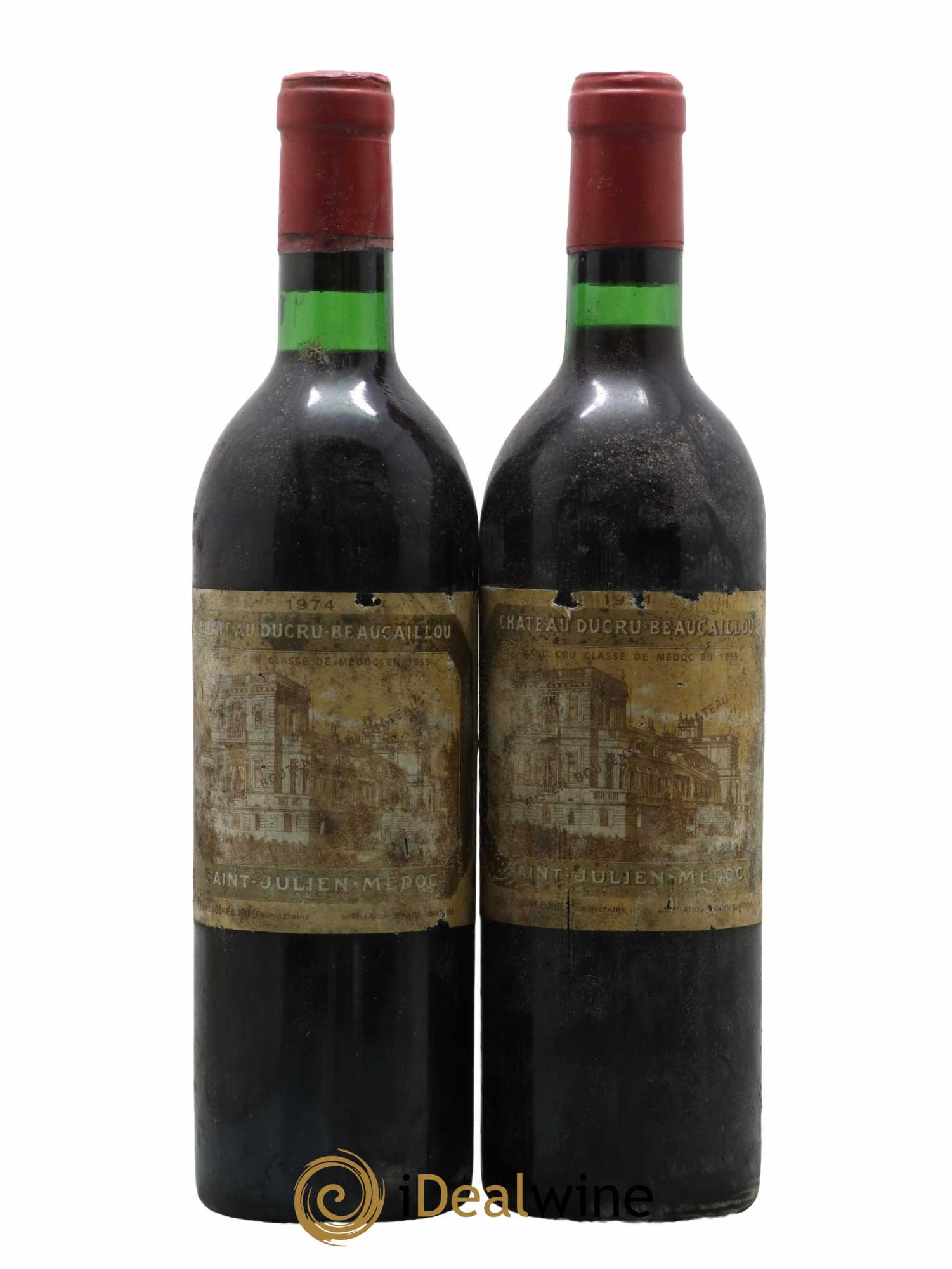 Château Ducru Beaucaillou 2ème Grand Cru Classé  1974 - Lot of 2 bottles - 0