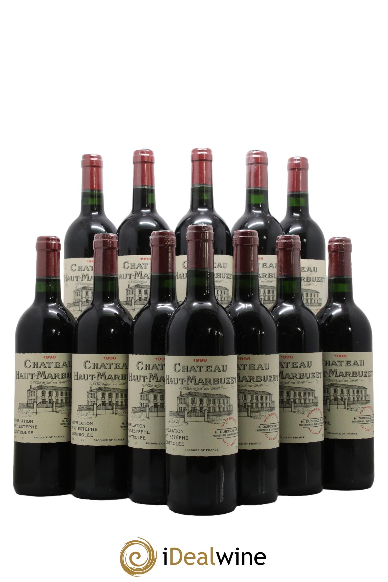 Château Haut Marbuzet 1998 - Lot of 12 bottles - 0