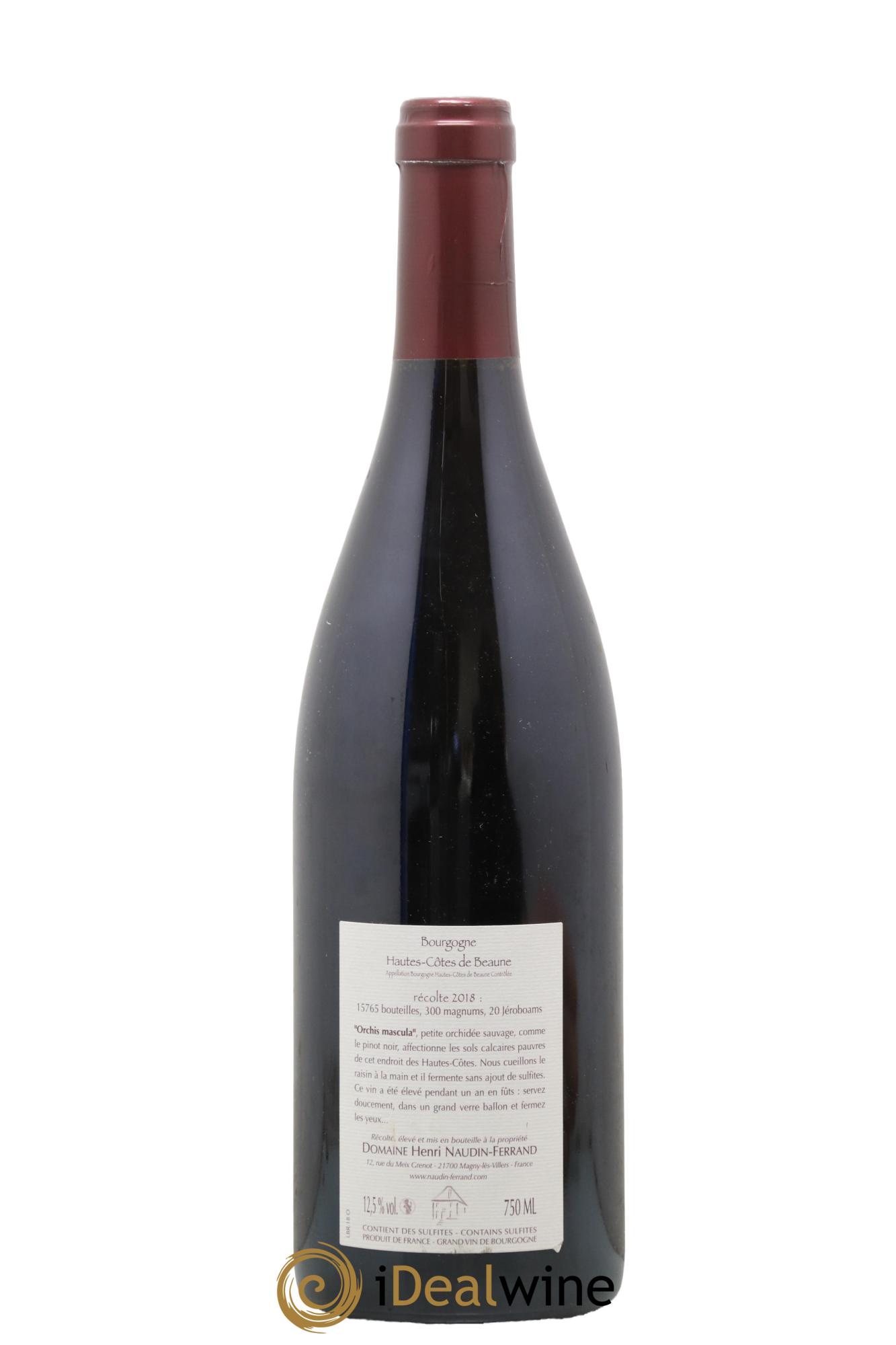 Hautes Côtes de Beaune Orchis Mascula Naudin-Ferrand (Domaine) 2018 - Lot de 1 bouteille - 1