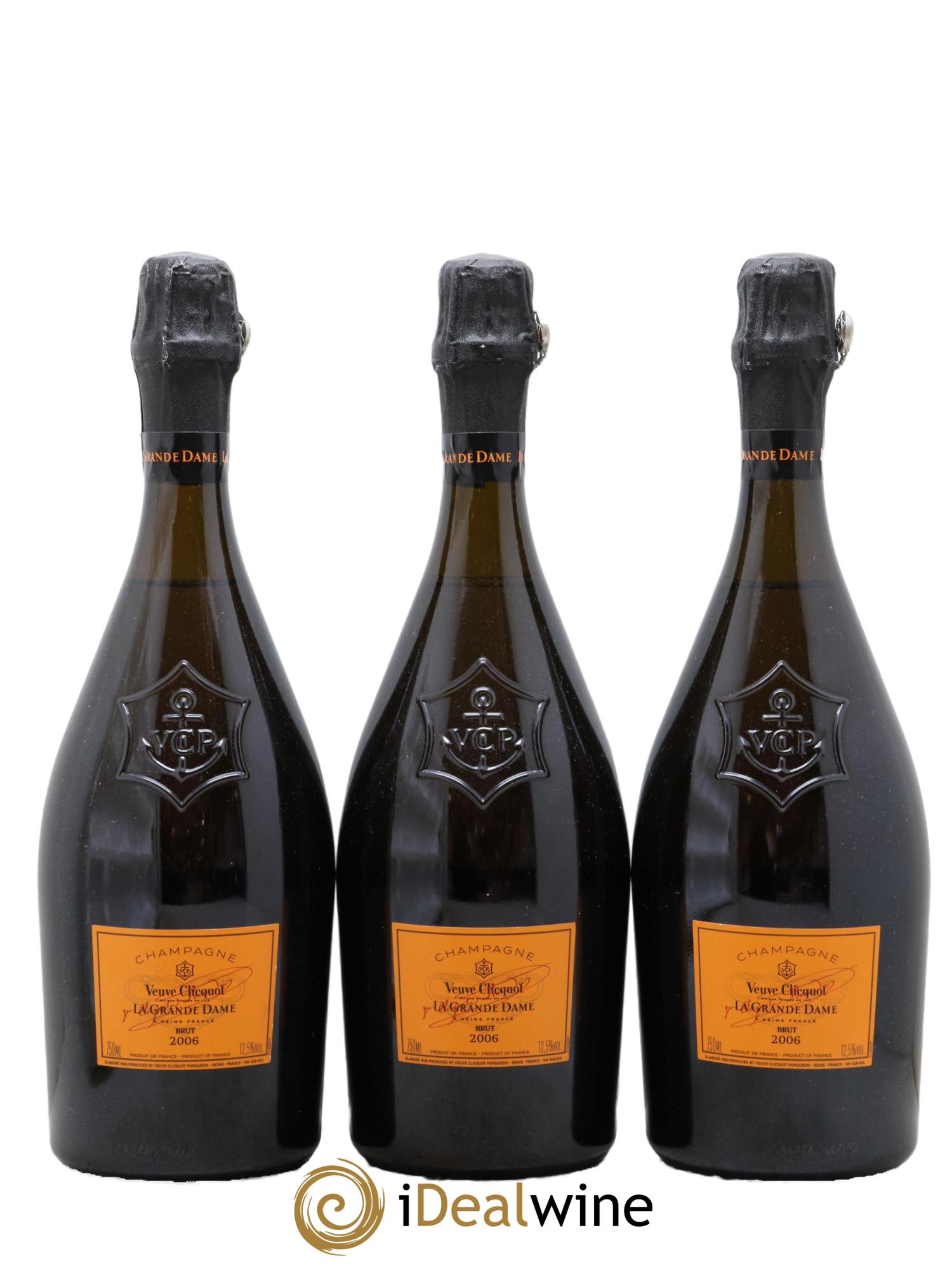 La Grande Dame Veuve Clicquot Ponsardin  2006 - Lot of 3 bottles - 0