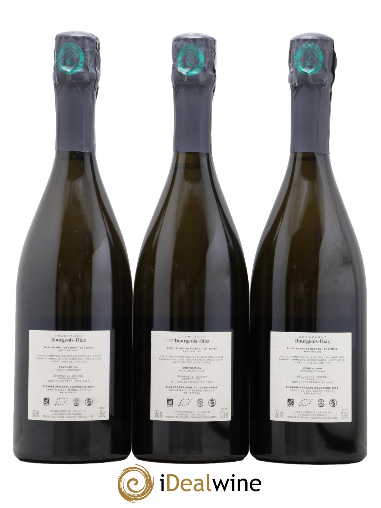 Blanc de Blancs B Bourgeois-Diaz - Posten von 3 Flaschen - 1