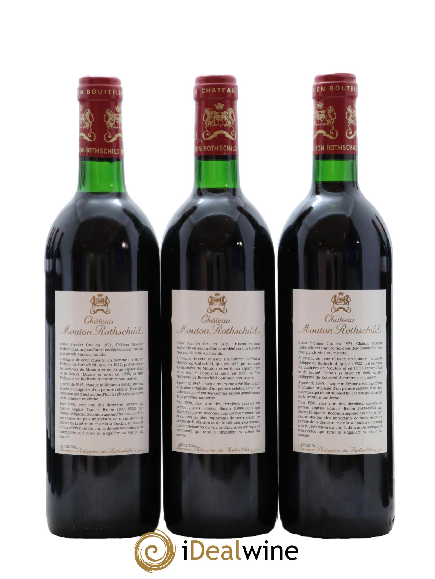 Château Mouton Rothschild 1er Grand Cru Classé 1990 - Lot of 12 bottles - 4