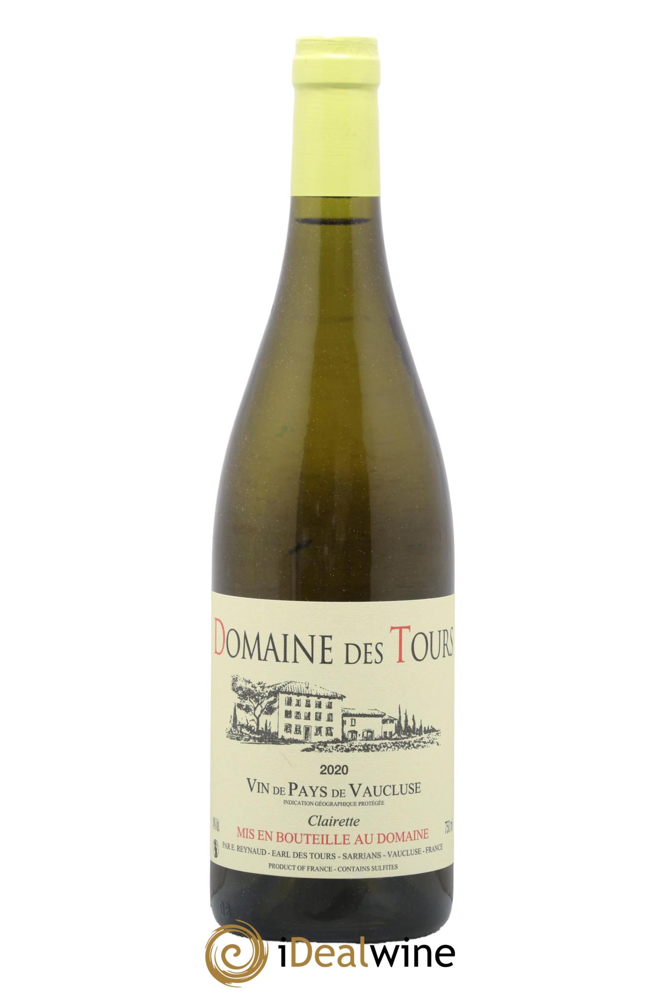 IGP Vaucluse (Vin de Pays de Vaucluse) Domaine des Tours Clairette Emmanuel Reynaud 2020 - Lotto di 1 bottiglia - 0