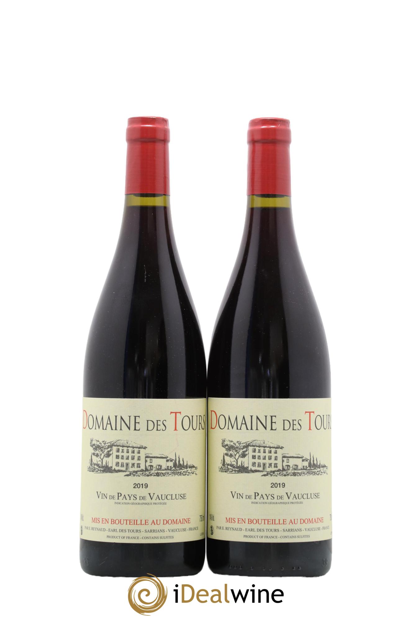 IGP Vaucluse (Vin de Pays de Vaucluse) Domaine des Tours Emmanuel Reynaud 2019 - Lot de 2 bouteilles - 0