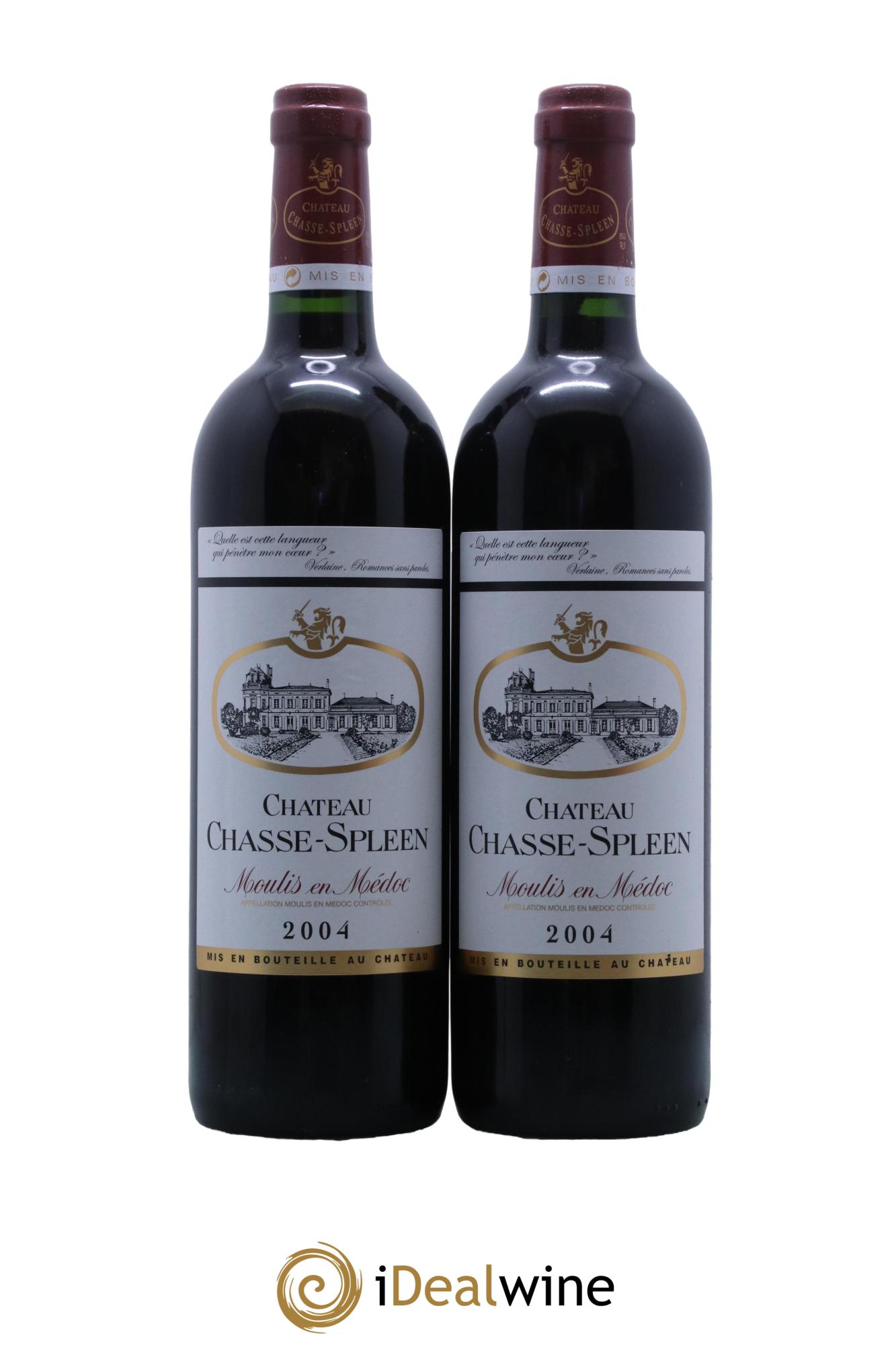 Château Chasse Spleen  2004 - Posten von 2 Flaschen - 0