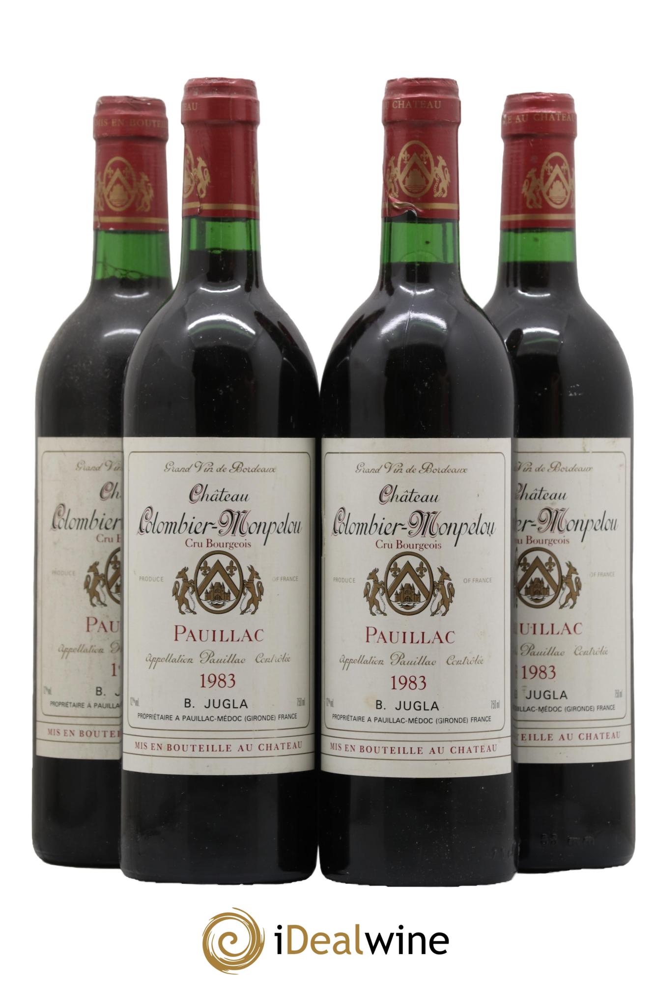 Pauillac Chateau Colombier Montpelou 1983 - Posten von 4 Flaschen - 0