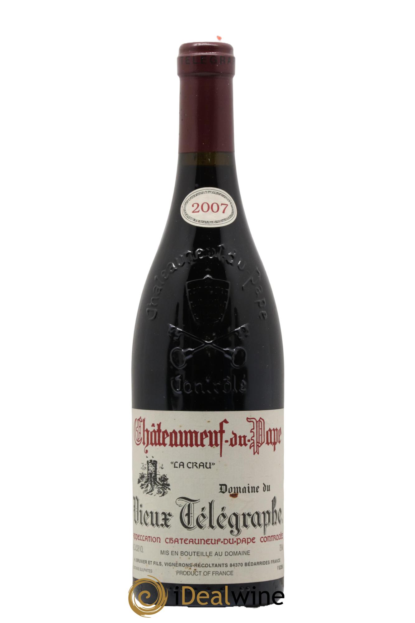 Châteauneuf-du-Pape Vieux Télégraphe (Domaine du) Vignobles Brunier 2007 - Lotto di 1 bottiglia - 0