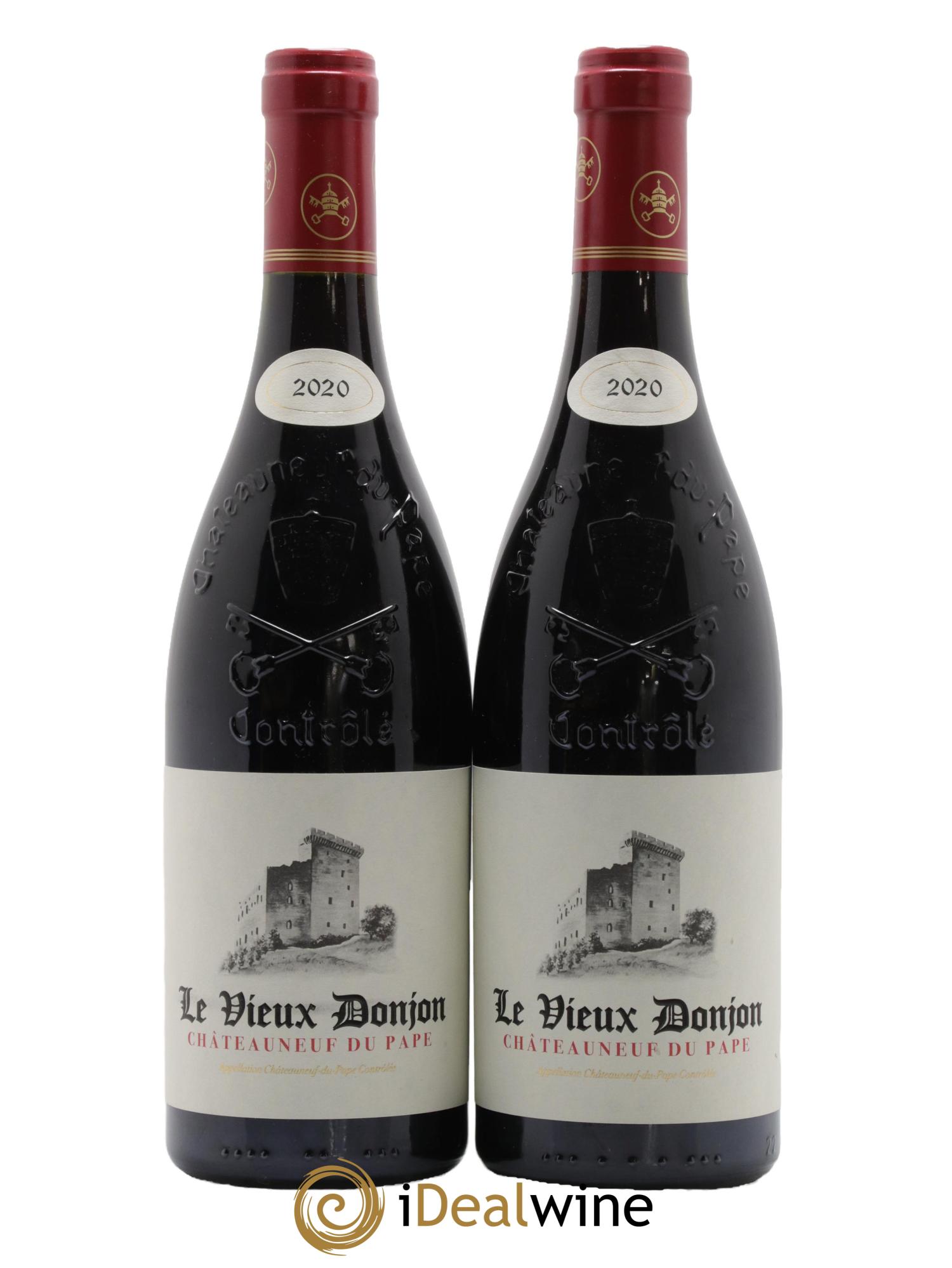 Châteauneuf-du-Pape Le Vieux Donjon Michel Lucien 2020 - Lotto di 2 bottiglie - 0