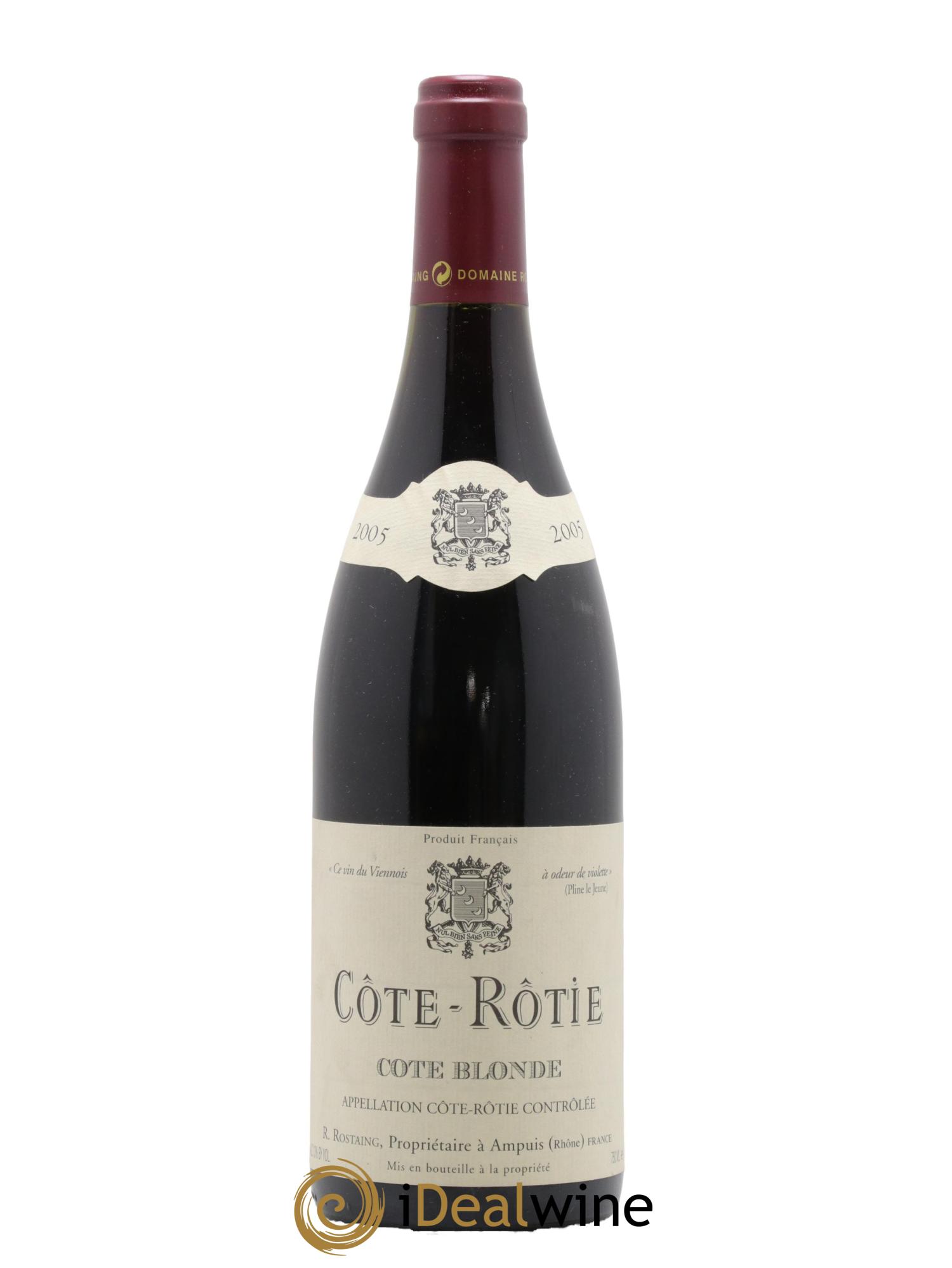 Côte-Rôtie Côte Blonde René Rostaing 2005 - Lot de 1 bouteille - 0