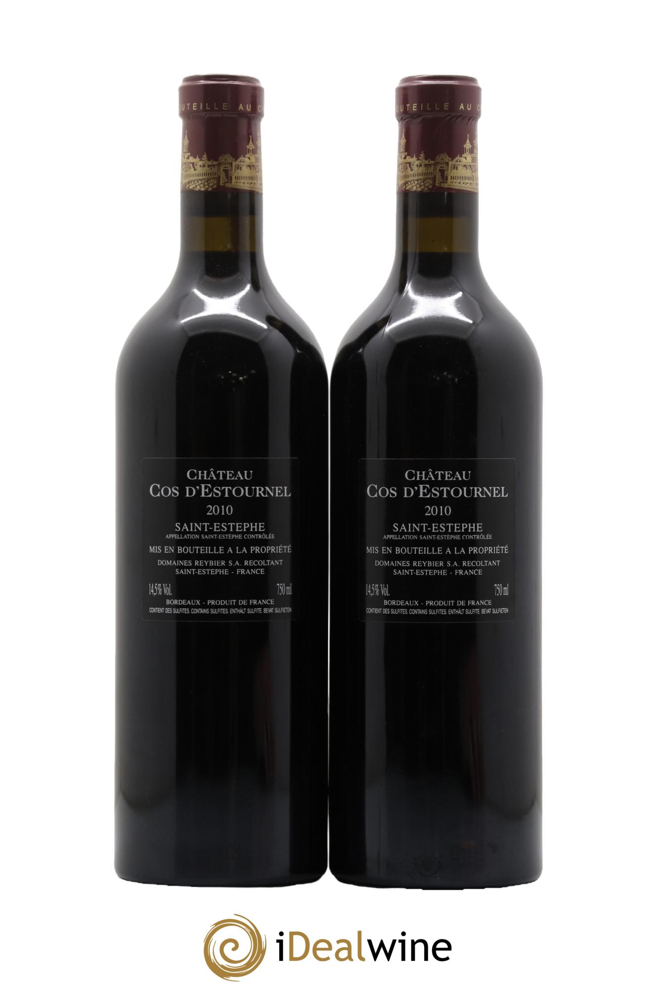 Cos d'Estournel 2ème Grand Cru Classé 2010 - Lot of 2 bottles - 1