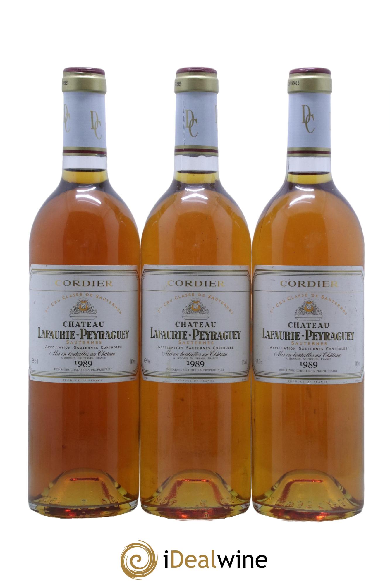 Château Lafaurie-Peyraguey 1er Grand Cru Classé  1989 - Posten von 6 Flaschen - 1