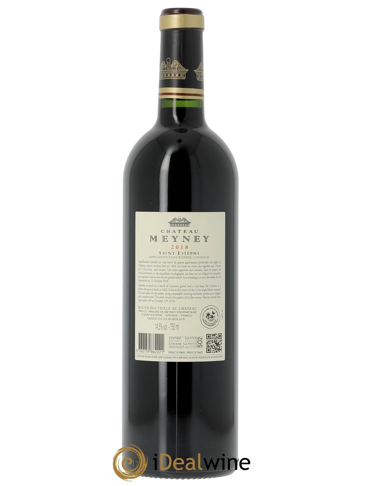 Château Meyney  2018 - Lot de 1 bouteille - 1