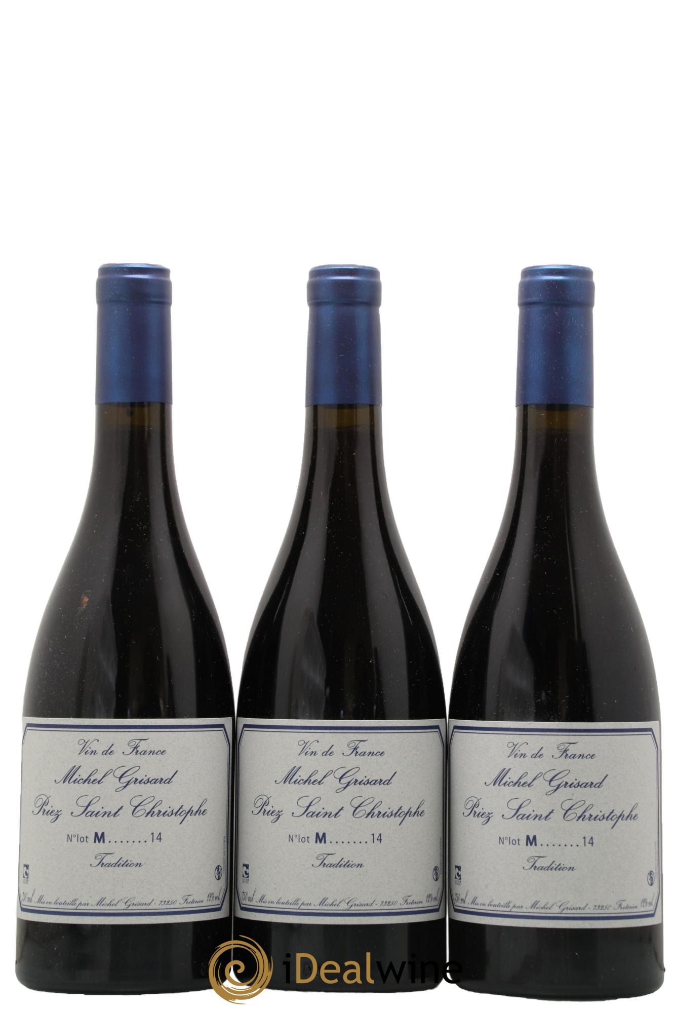 Vin de France Priez Saint Christophe Michel Grisard 2014 - Lot de 3 bouteilles - 0