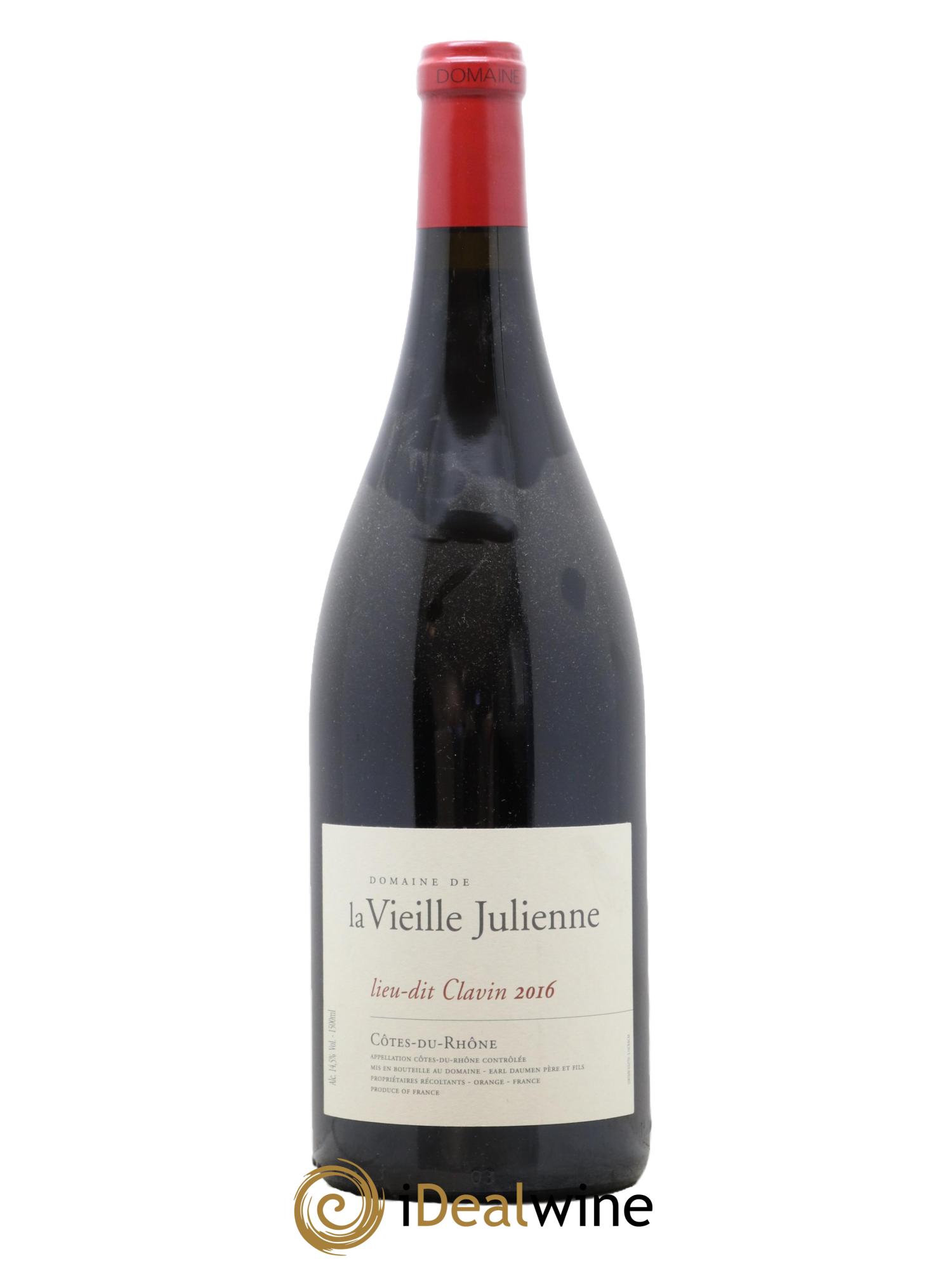 Côtes du Rhône Vieille Julienne (Domaine de la) Lieu-dit Clavin Jean-Paul Daumen 2016 - Lot de 1 magnum - 0