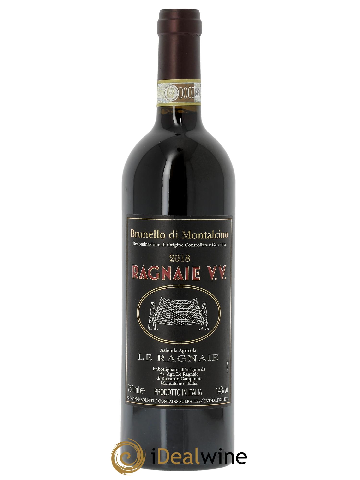 Brunello di Montalcino DOCG DOCG Vecchie Vigne Le Ragnaie  2018 - Lot de 1 bouteille - 0