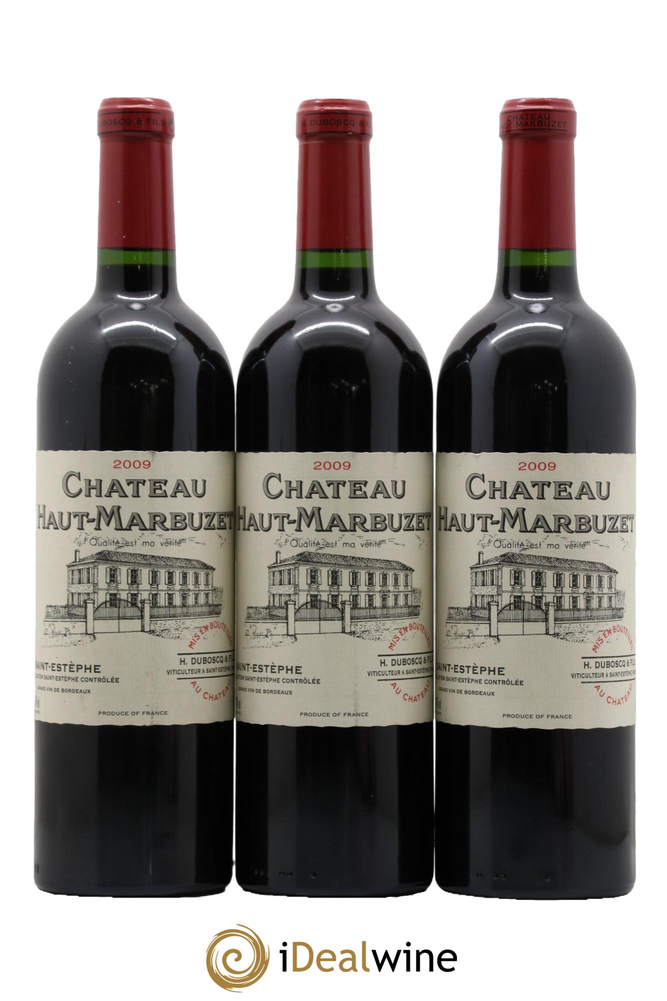 Château Haut Marbuzet 2009 - Lotto di 3 bottiglie - 0