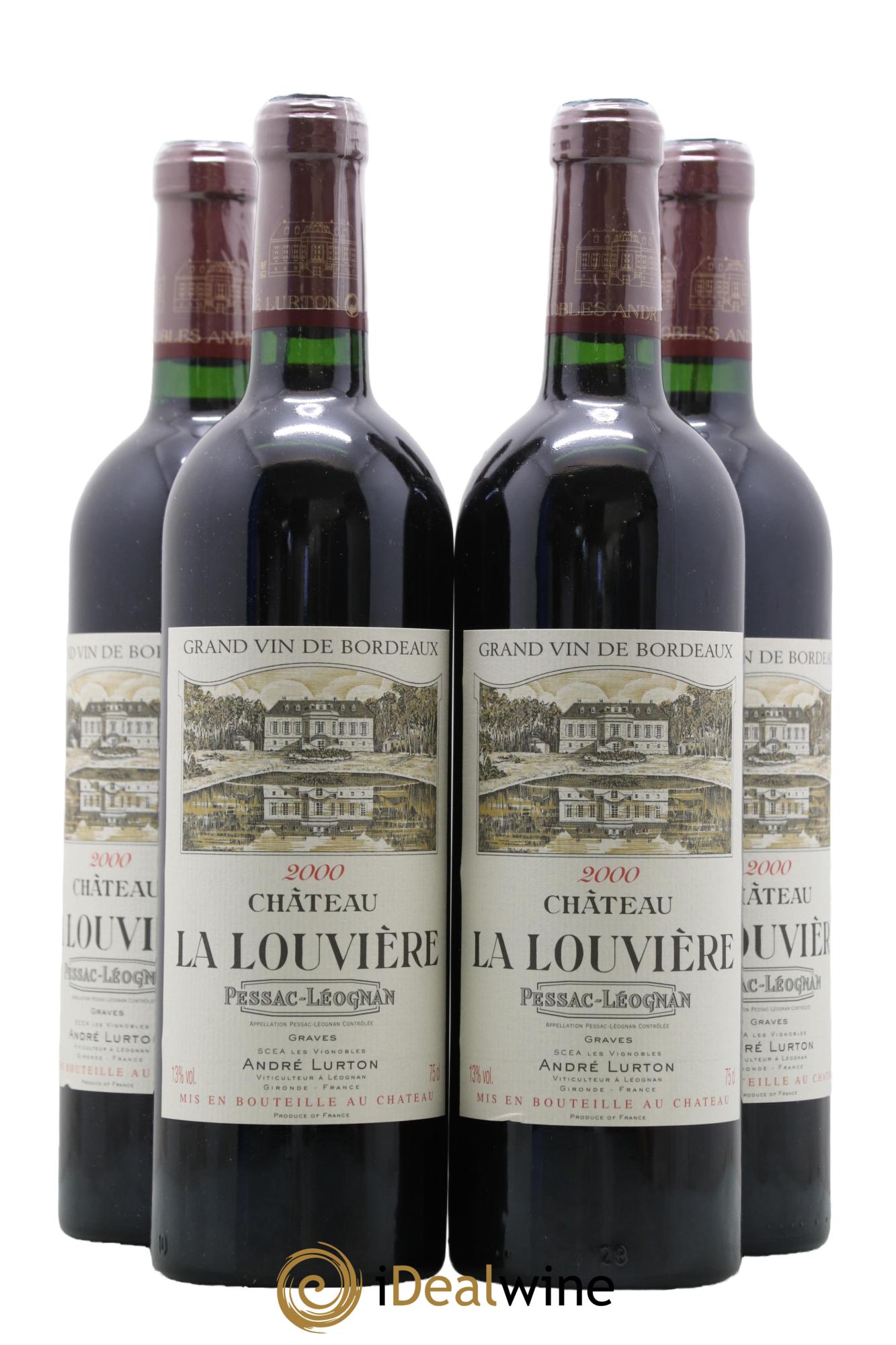 Château la Louvière 2000 - Lot de 4 bouteilles - 0