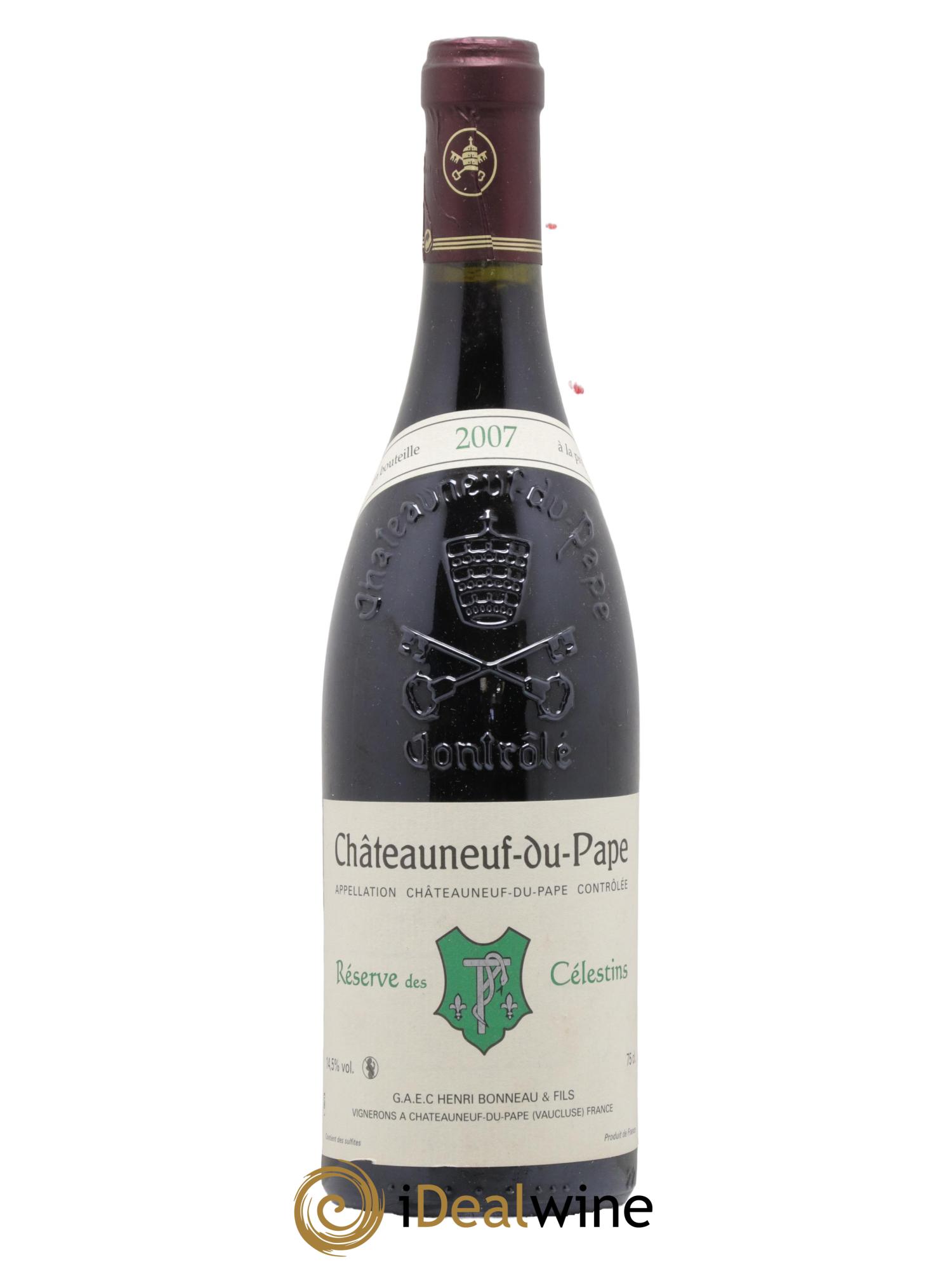 Châteauneuf-du-Pape Réserve des Célestins Henri Bonneau & Fils 2007 - Lot de 1 bouteille - 0