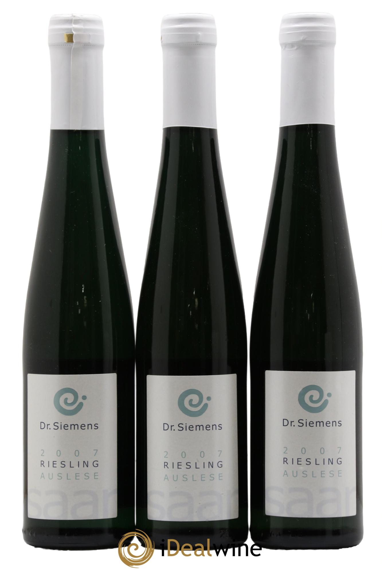 Allemagne Mosel-Saar Riesling Auslese Würzberg Dr. Siemens 2007 - Lotto di 3 mezze bottiglie - 0