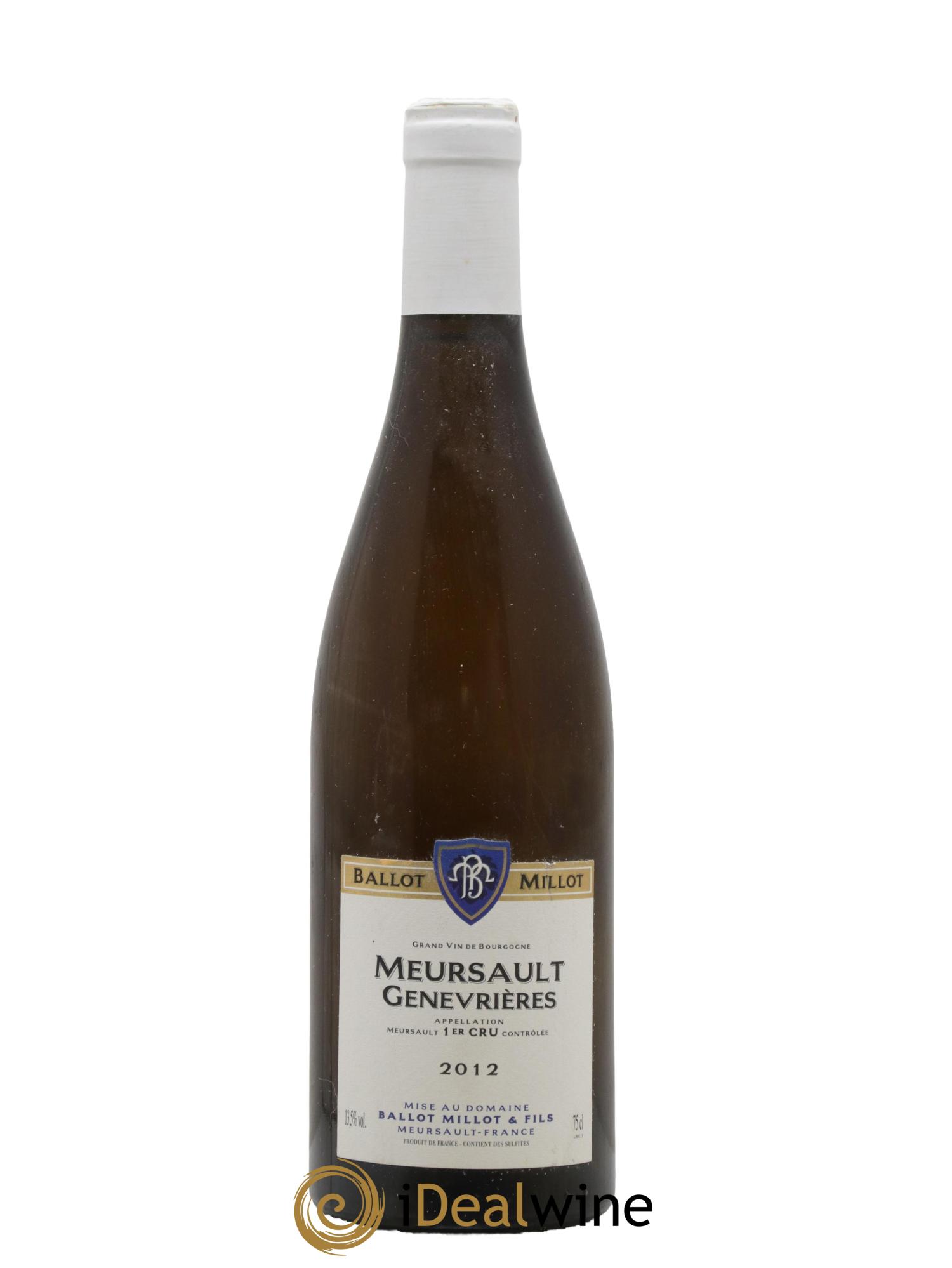 Meursault 1er Cru Genevrières Ballot Millot 2012 - Lot of 1 bottle - 0