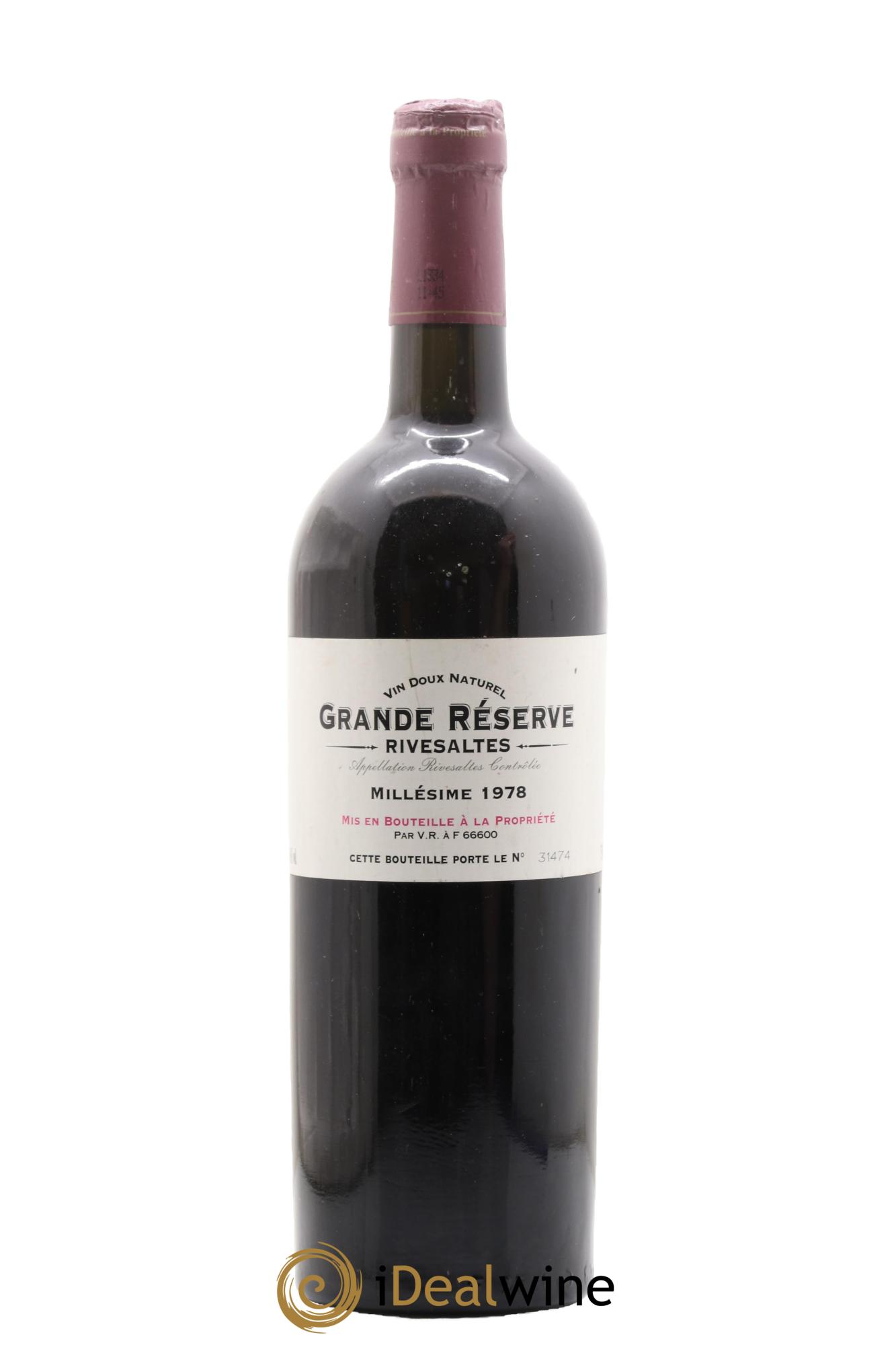 Rivesaltes Grande Réserve 1978 - Lot de 1 bouteille - 0