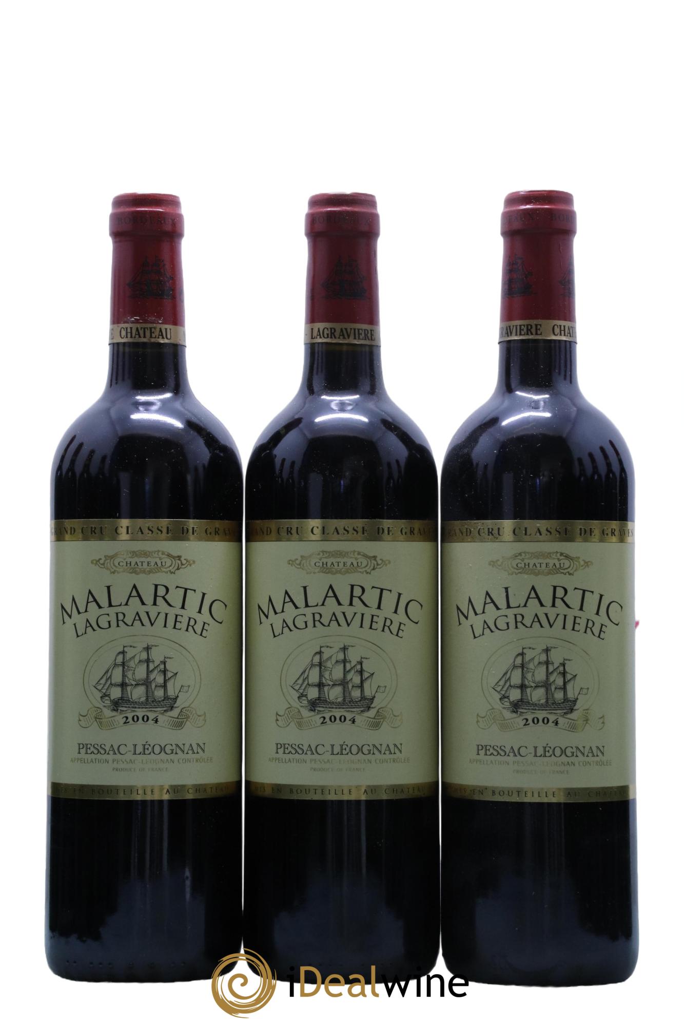 Château Malartic-Lagravière Cru Classé de Graves  2004 - Posten von 12 Flaschen - 1