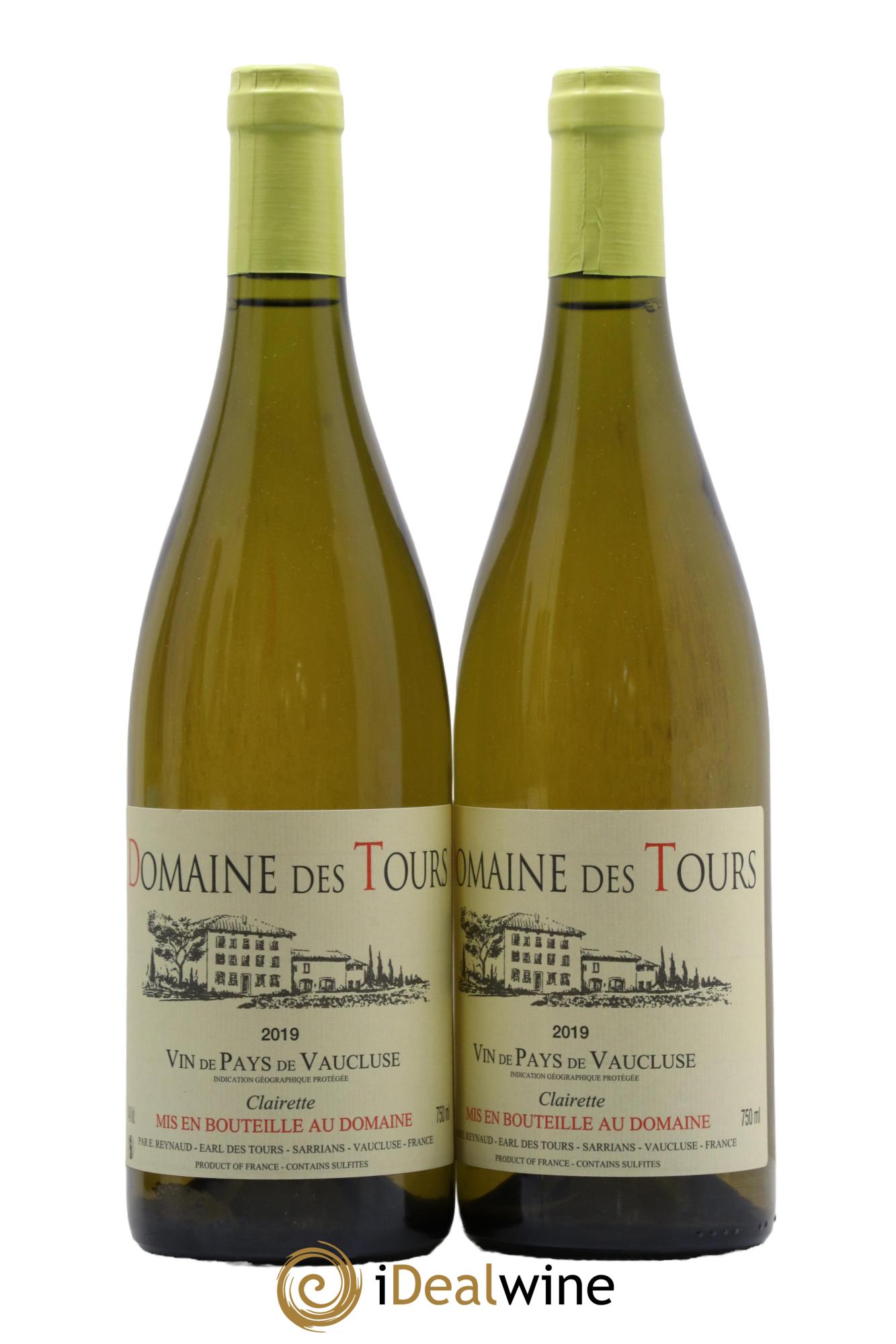 IGP Vaucluse (Vin de Pays de Vaucluse) Domaine des Tours Clairette Emmanuel Reynaud 2019 - Lotto di 2 bottiglie - 0