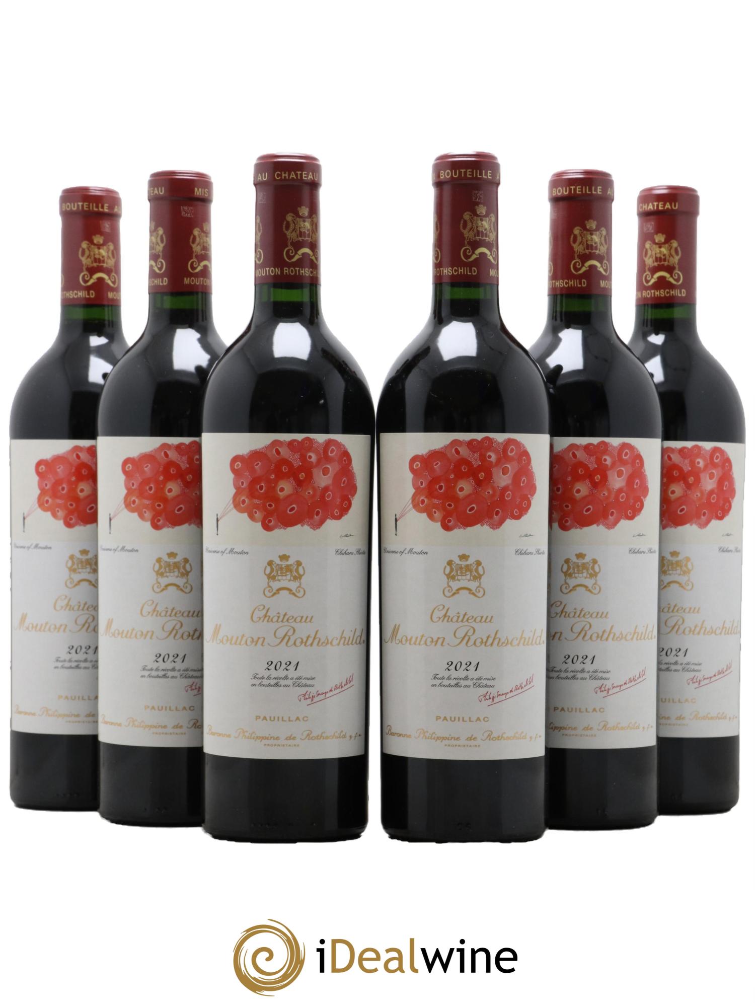 Château Mouton Rothschild 1er Grand Cru Classé 2021 - Lot de 6 bouteilles - 0