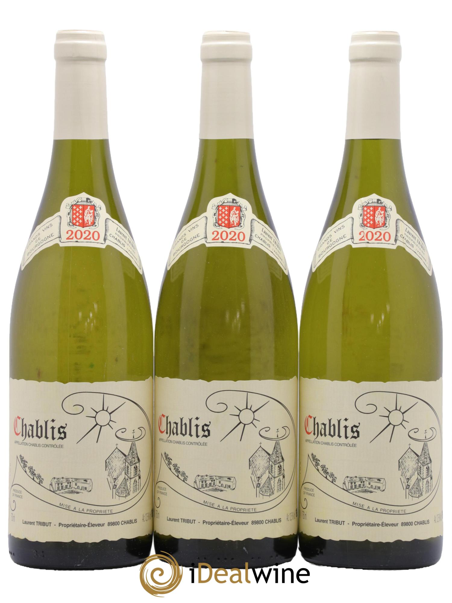 Chablis Laurent Tribut 2020 - Lot de 3 bouteilles - 0