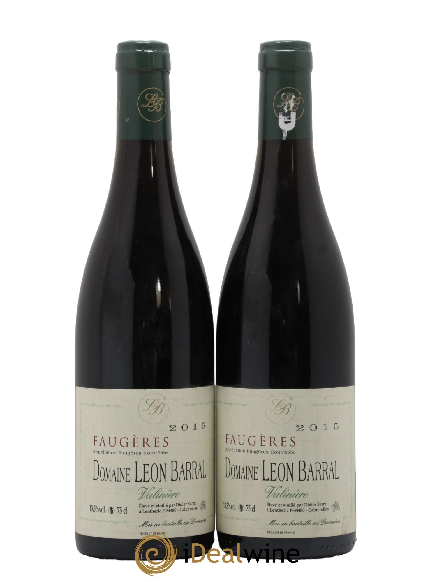 Faugères Valinière Domaine Léon Barral 2015 - Posten von 2 Flaschen - 0