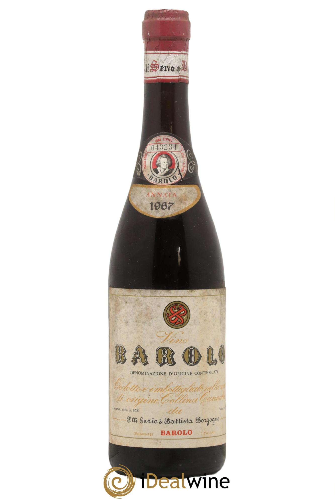 Barolo DOCG Serio E Battista Borgogno 1967 - Lot de 1 bouteille - 0