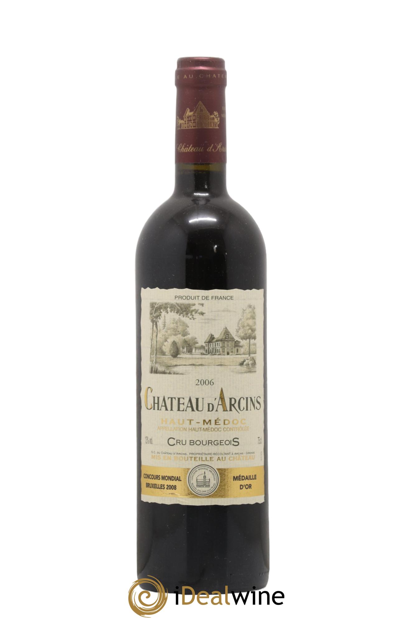 Château d' Arcins Cru Bourgeois 2006 - Lot de 1 bouteille - 0