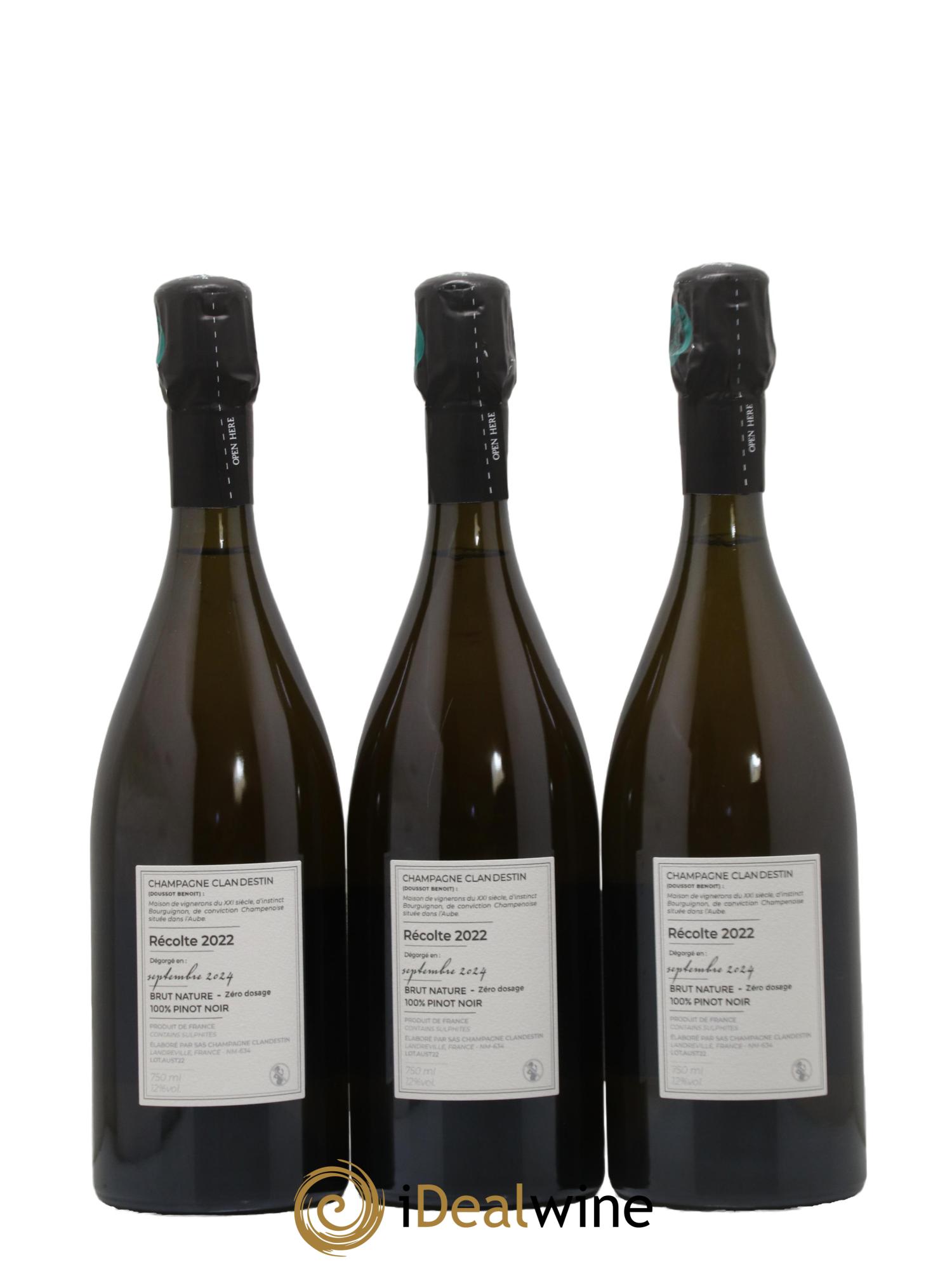 Brut Nature Austral Clandestin 2022 - Lot de 3 bouteilles - 1