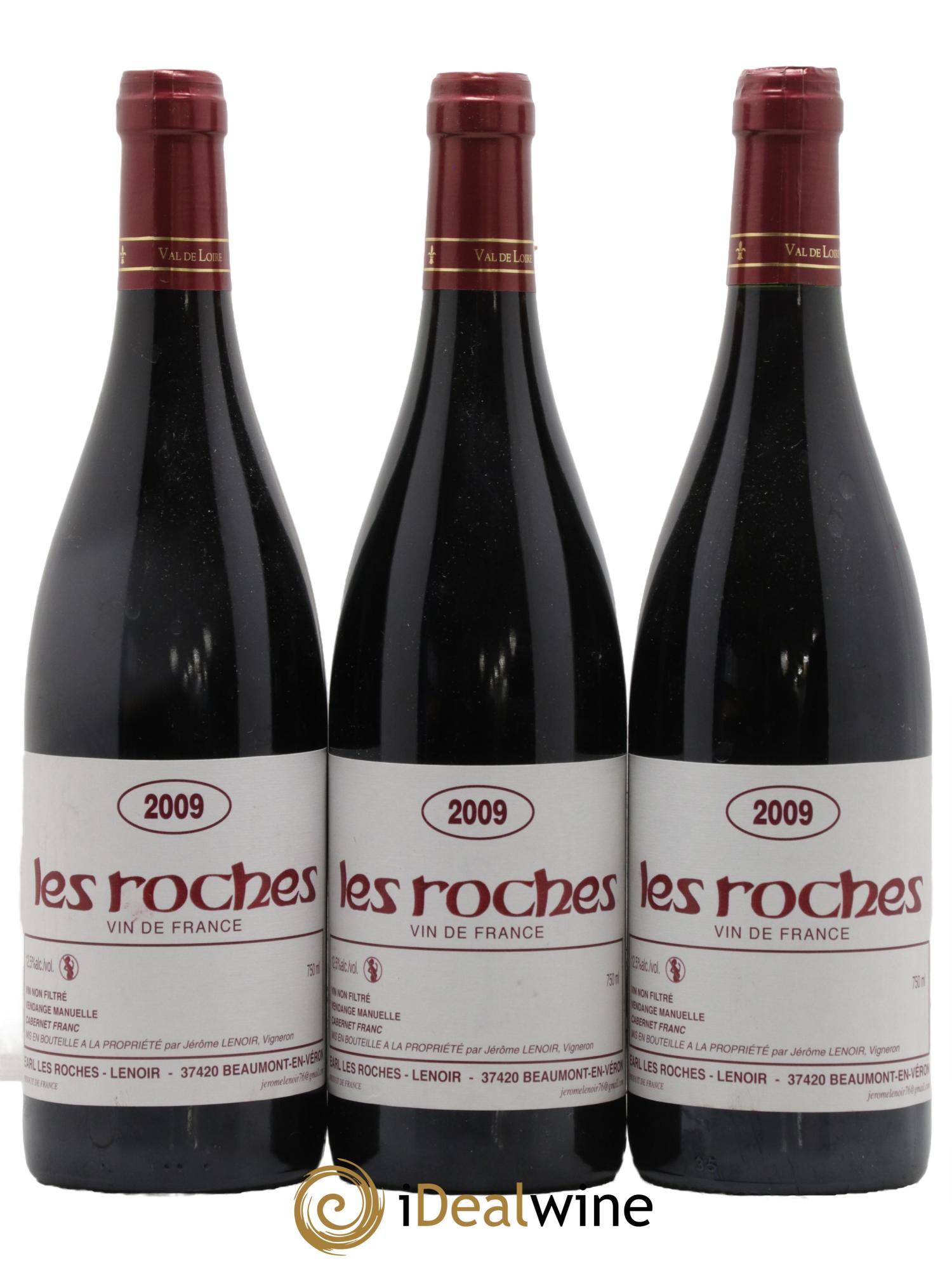 Vin de France Les Roches Lenoir (Domaine) 2009 - Lot de 3 bouteilles - 0