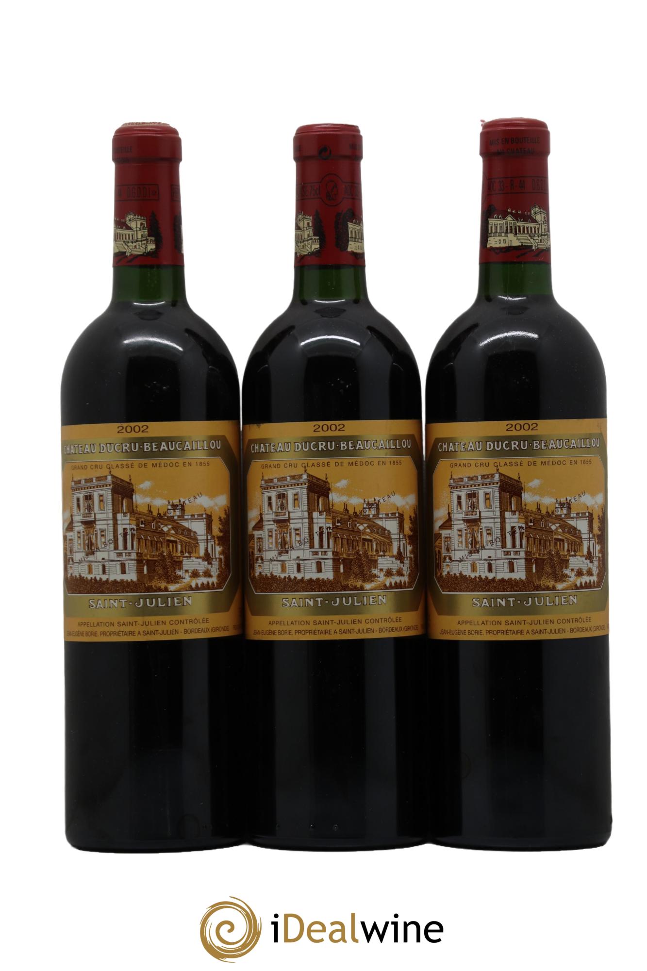 Château Ducru Beaucaillou 2ème Grand Cru Classé  2002 - Posten von 3 Flaschen - 0