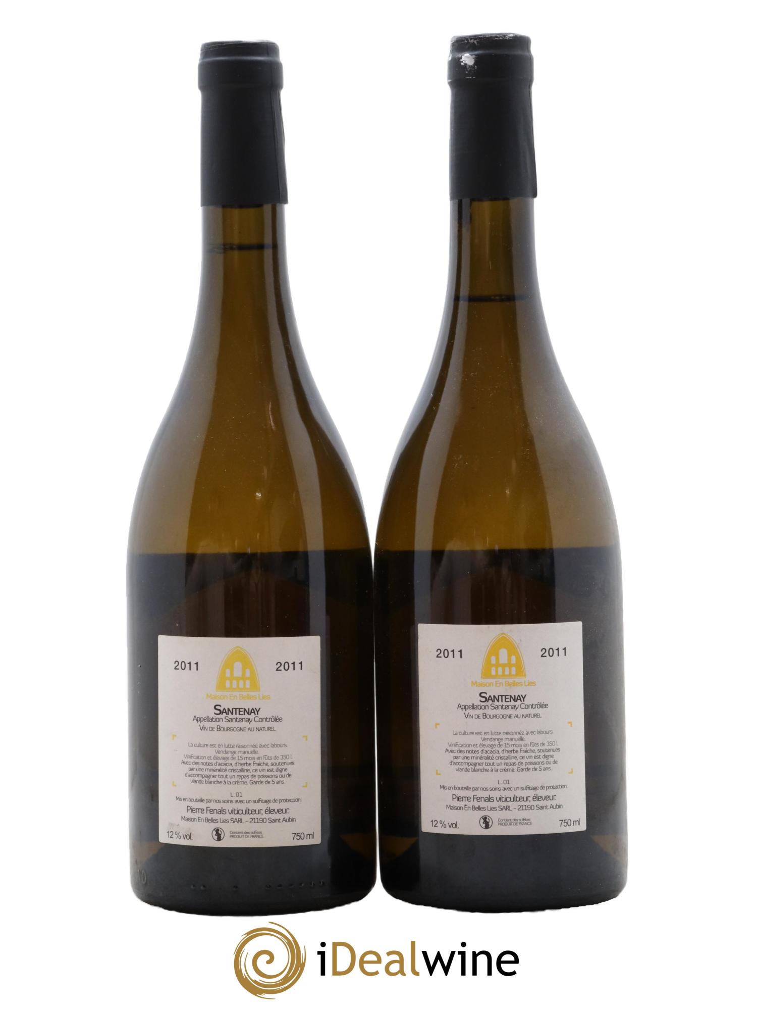 Santenay Maison En Belles Lies 2011 - Lot of 2 bottles - 1