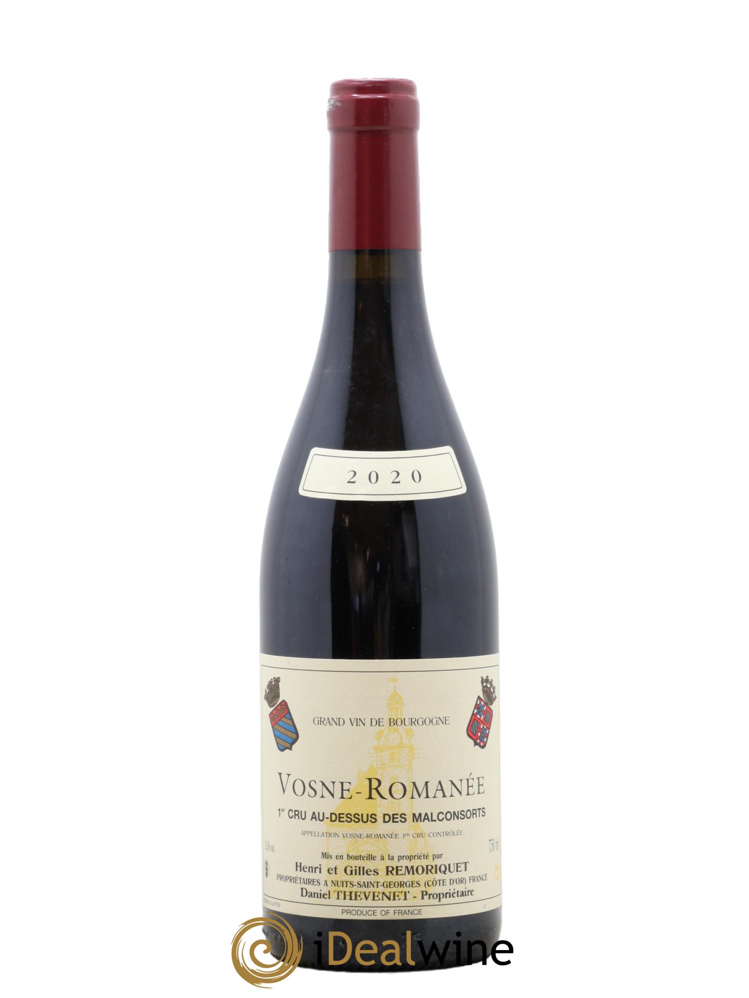 Vosne-Romanée 1er Cru Au Dessus des Malconsorts Gilles Remoriquet 2020 - Posten von 1 Flasche - 0