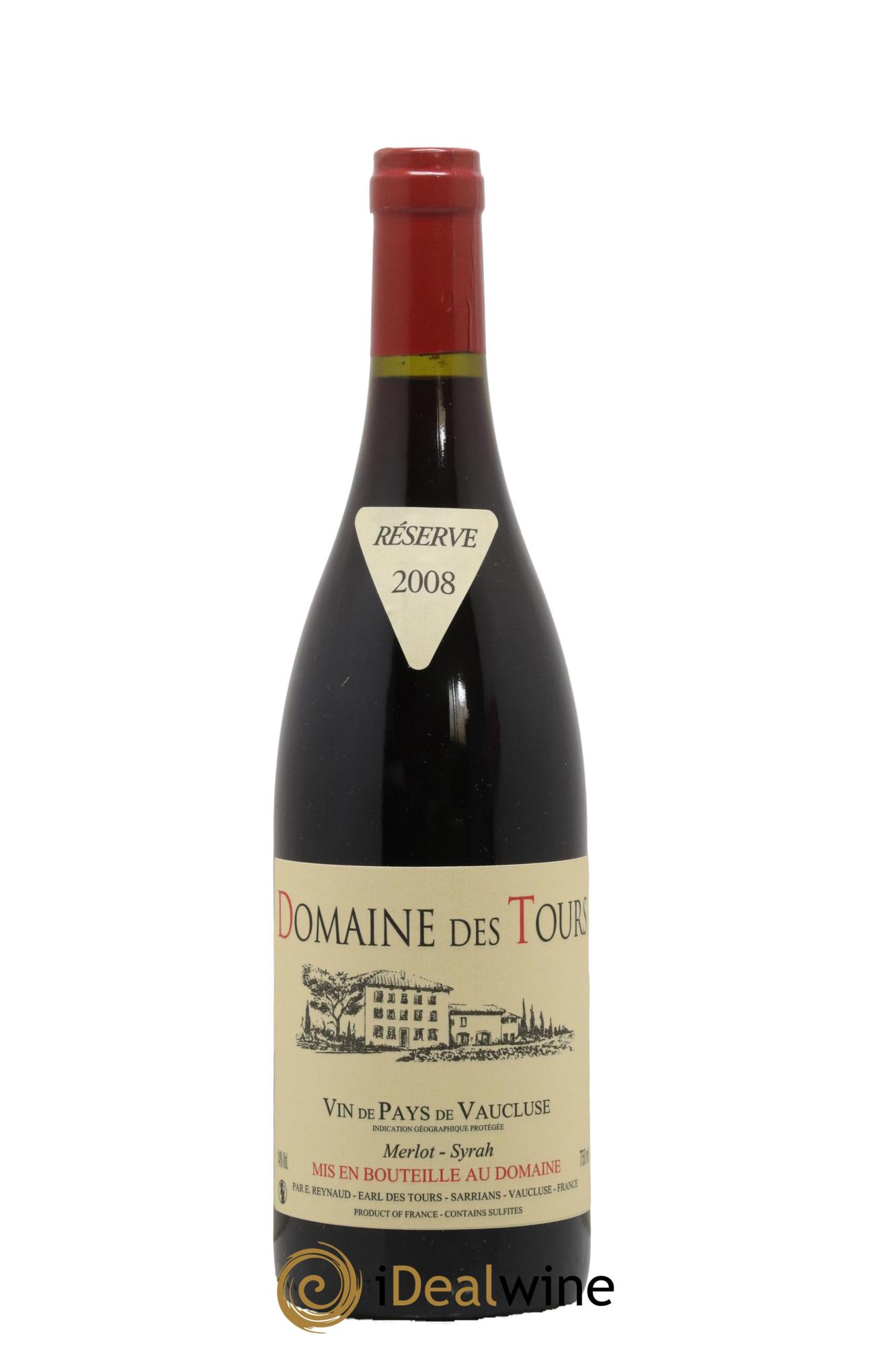 IGP Pays du Vaucluse (Vin de Pays du Vaucluse) Merlot-Syrah - Domaine des Tours Emmanuel Reynaud