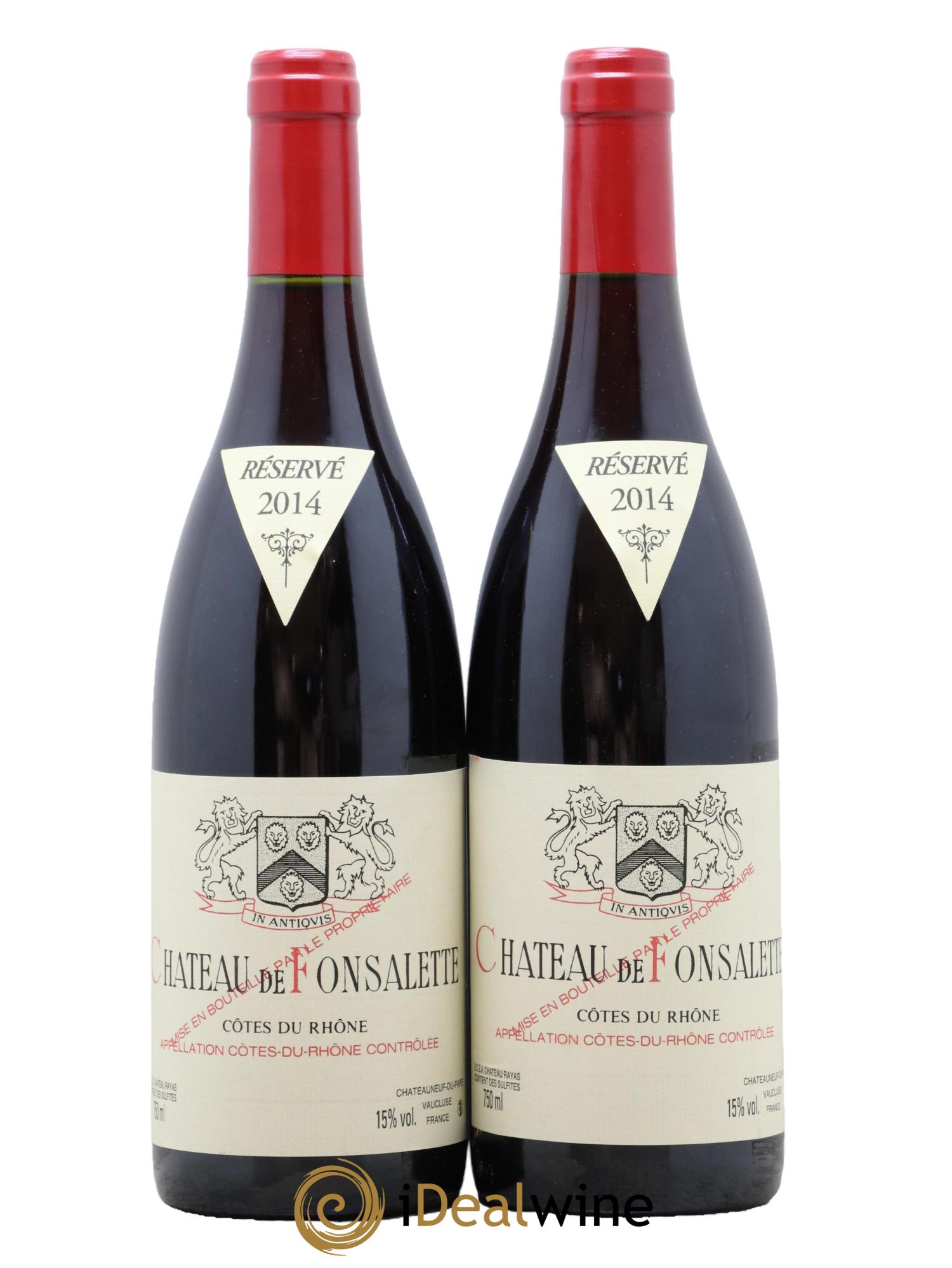 Côtes du Rhône Château de Fonsalette Emmanuel Reynaud 2014 - Posten von 2 Flaschen - 0