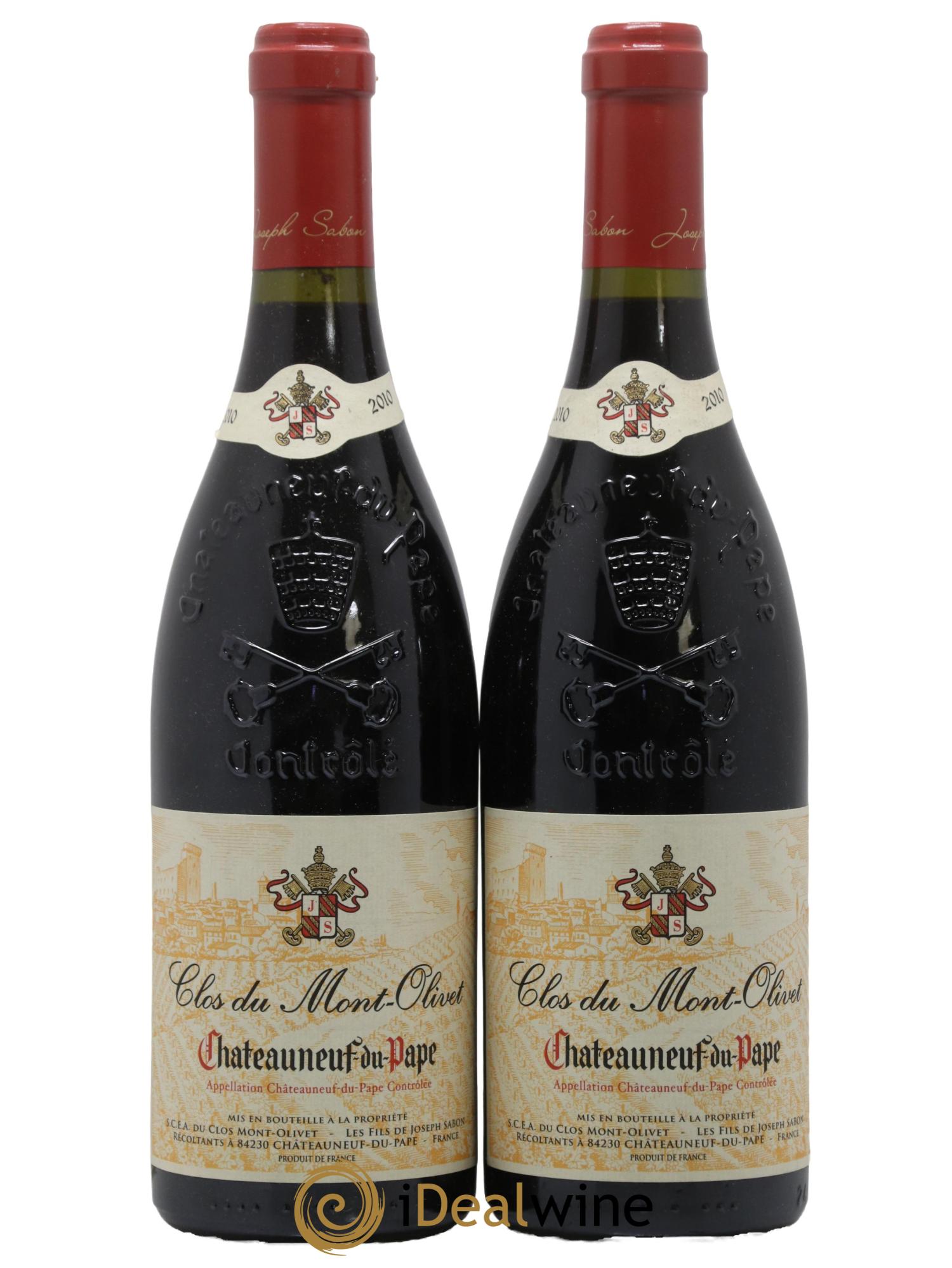 Châteauneuf-du-Pape Clos du Mont-Olivet 2010 - Lot de 2 bouteilles - 0